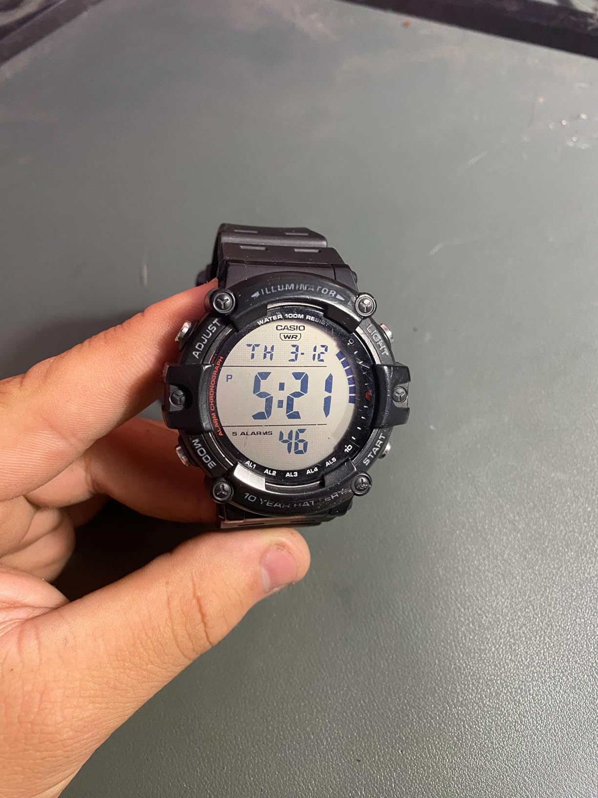 Casio Illuminator AE1500WH Series | 10-Year Battery | LED Backlight | 5-Alarms | 1/100 Sec Stopwatch | Men's Digital Watch customer photo 2