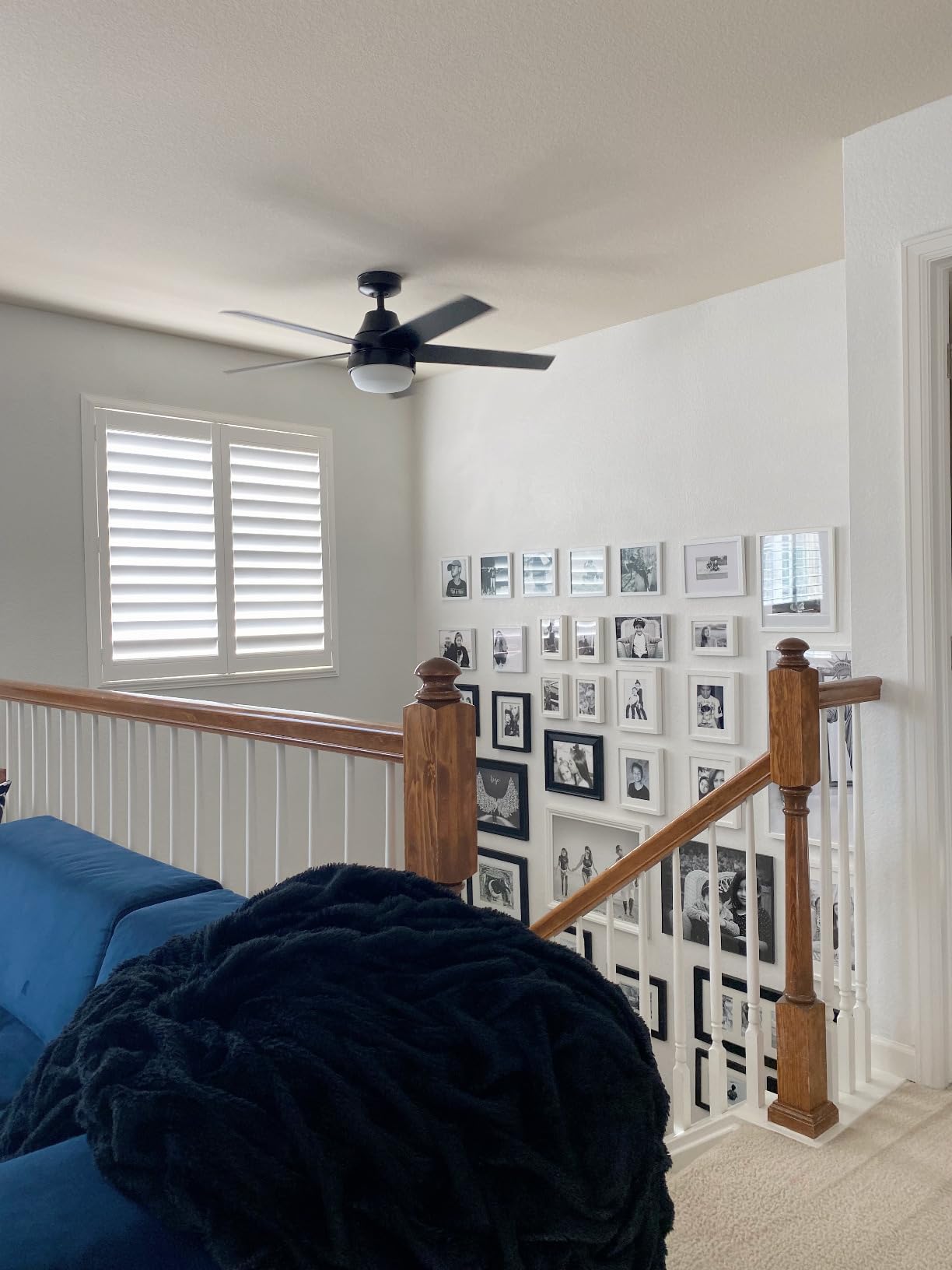 Hunter 51314 Aerodyne Ceiling Fan 52 inches Matte Black - SIMPLEconnect Smart Fan customer photo 2
