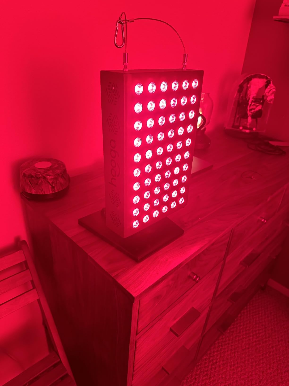 Hooga Red Light Therapy Panel Device - 660nm Red & 850nm Near Infrared Light Therapy, LED Light Therapy Lamp for Face & Body, Dual Chip LEDs, Timer, Adjustable Stand - PRO300 customer photo 2