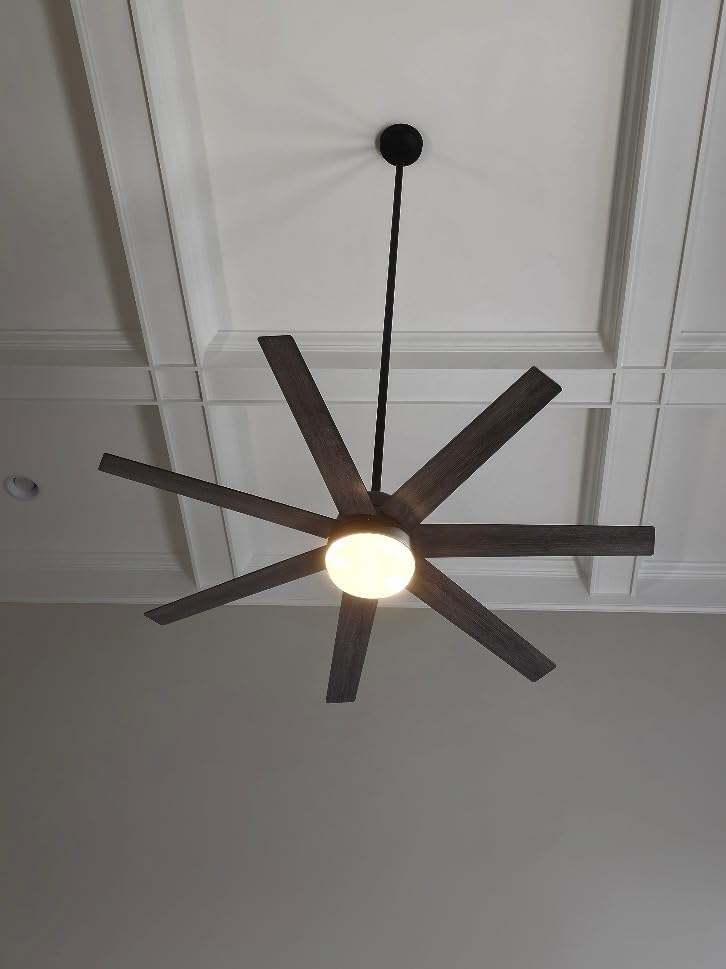 Hunter 60 inch Phenomenon Indoor Ceiling Fan with LED Light and Wall Control - Black Smart Ceiling Fan customer photo 1