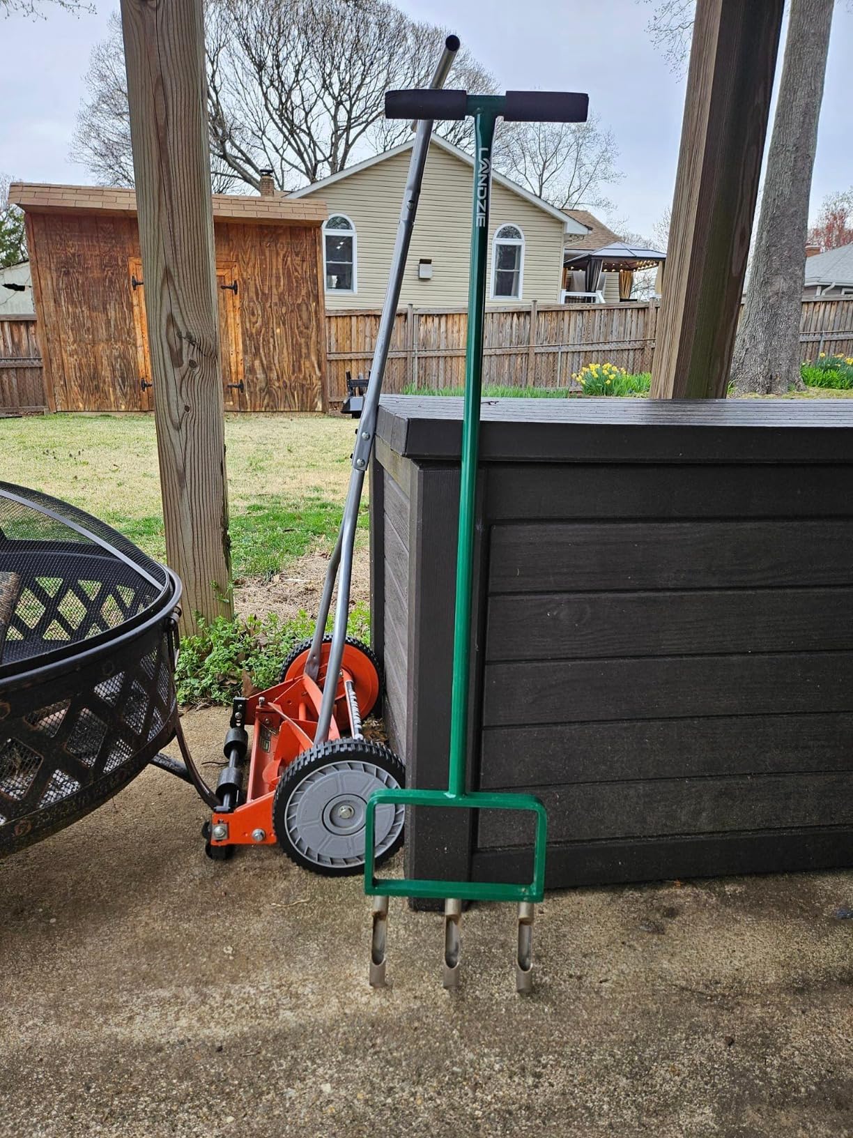 Landzie - The Original Hollow Tine Lawn Aerator Tool - 42 Inch Core Aerator and Grass Aeration Tool Lawn Tools - Stainless Steel Manual Lawn Aerator Plug Aerator and Aerator Lawn Tool customer photo 2