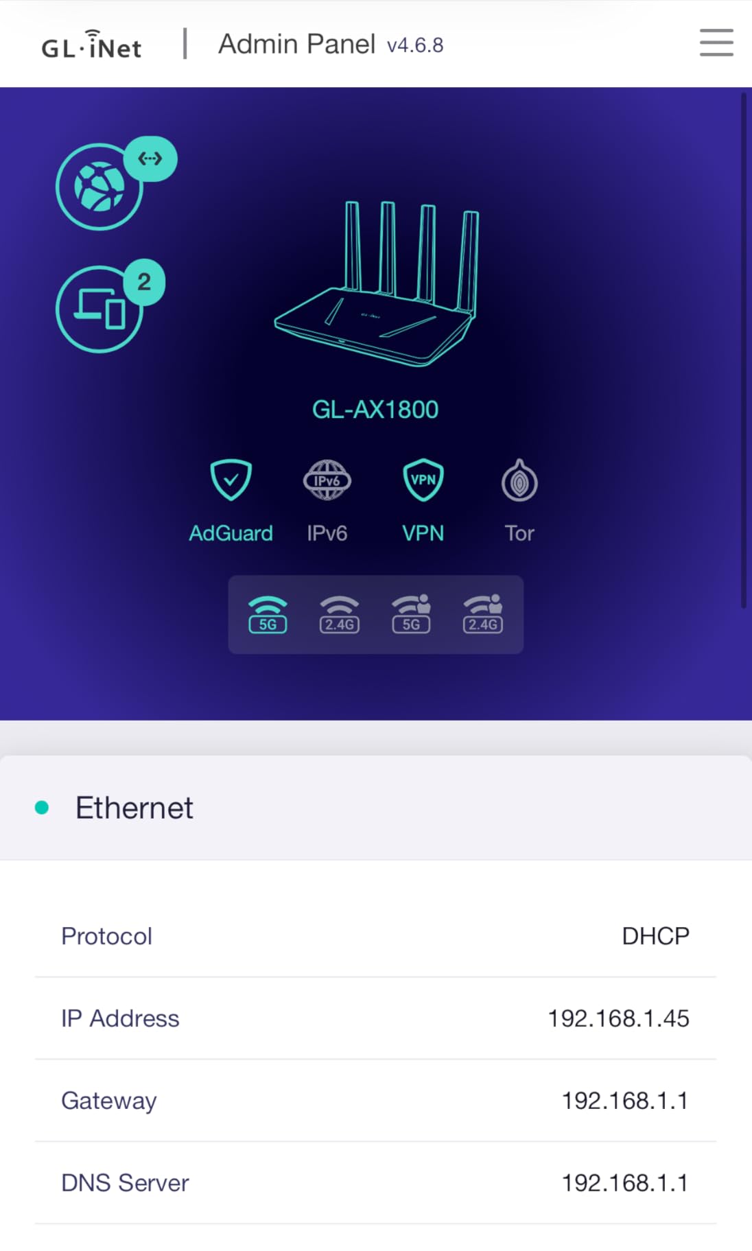 GL.iNet GL-AX1800(Flint) WiFi 6 Router - Dual Band Gigabit Wireless Internet Router | 5 x 1G Ethernet Ports | Up to 120 Devices | OpenVpn&WireGuard customer photo 2