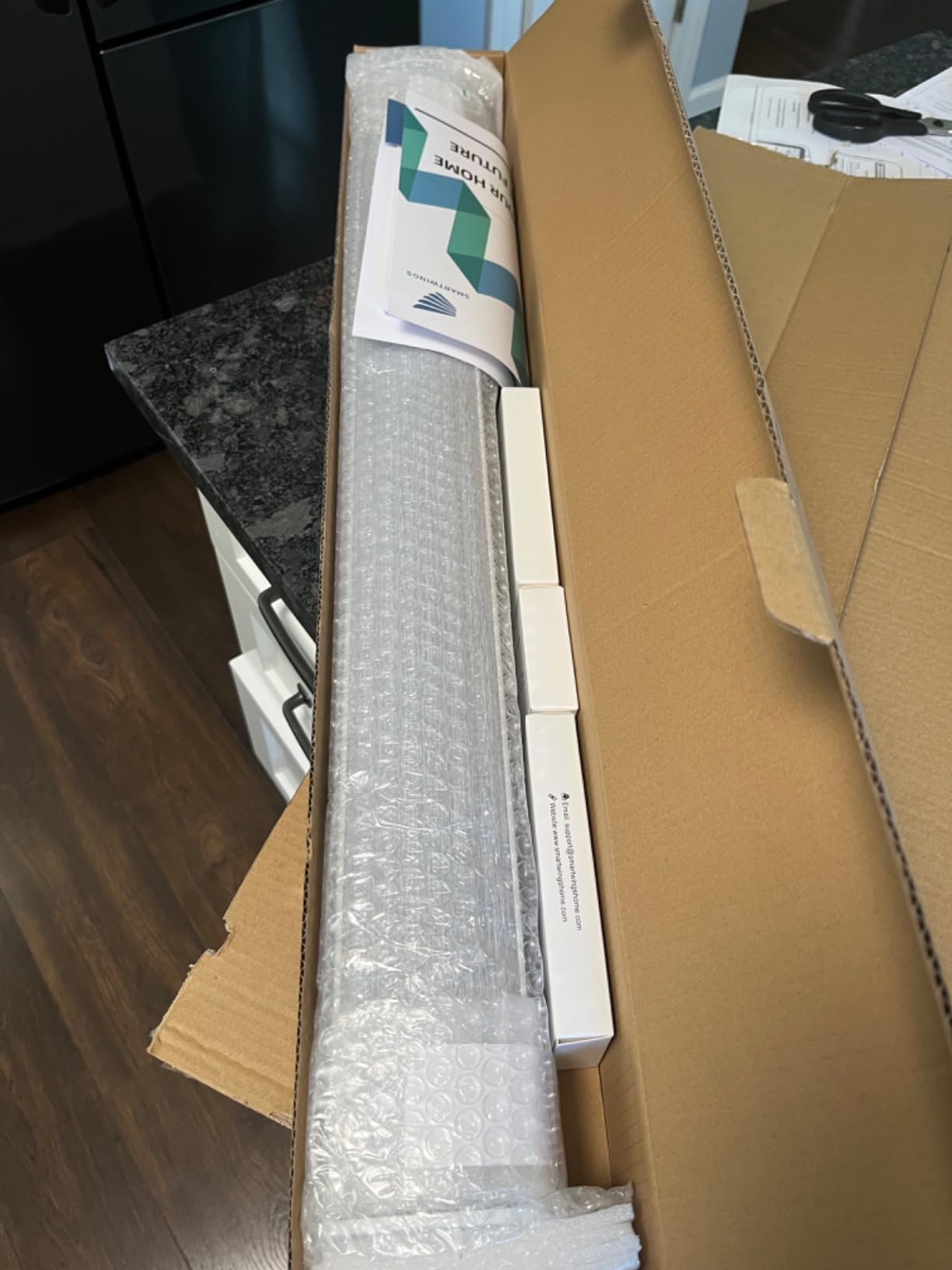 SmartWings Motorized Zebra Blinds Works with Alexa, Motorized Blinds with Remote Custom Size, Privacy Electric Zebra Shades for Windows (90% Shading Greyish White) customer photo 2