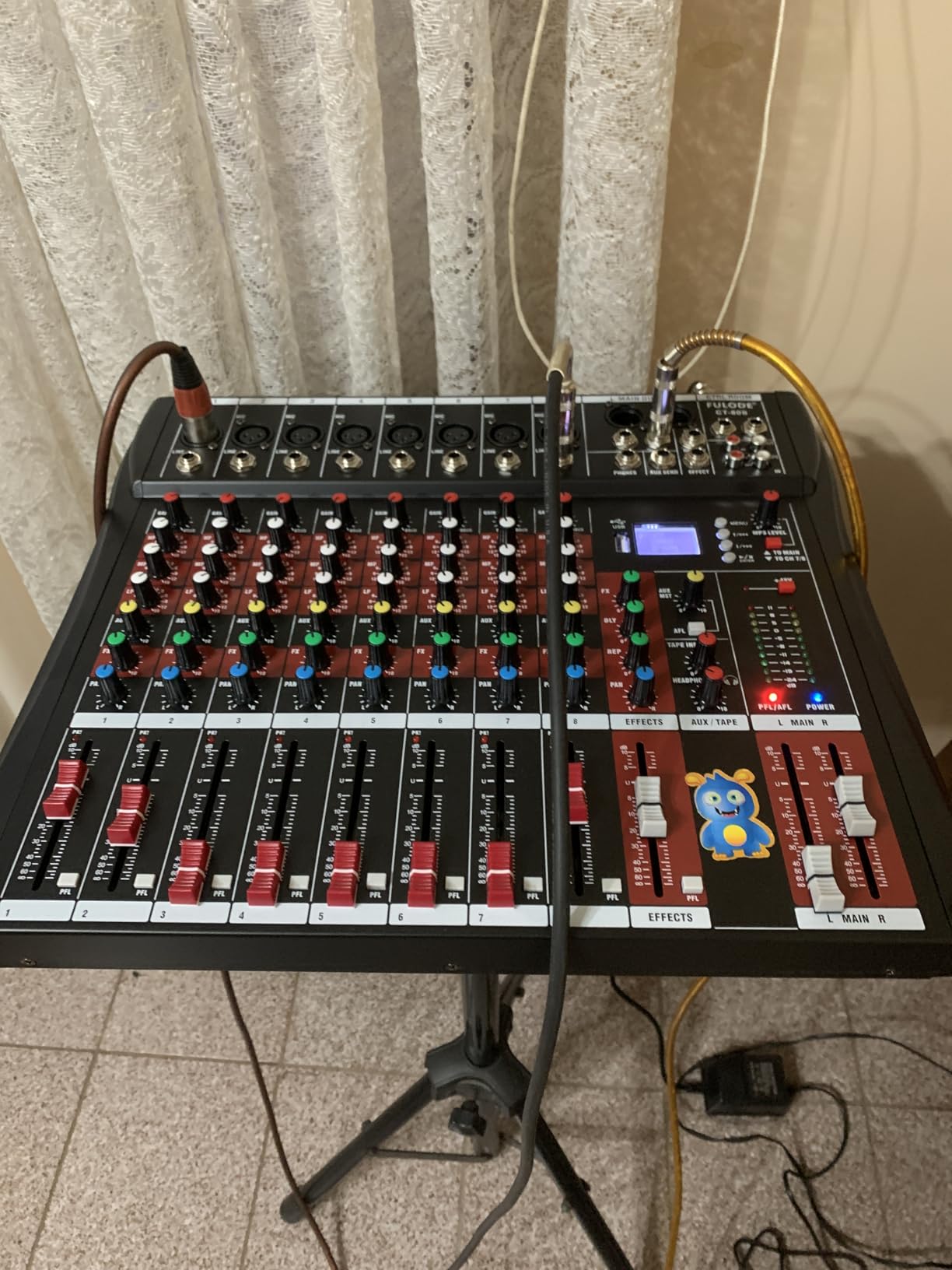 FULUODE Audio Mixer 8 Channel, CT-80S Professional Sound System Mixer Board DJ Mixing Console with Reverb MP3 Player Bluetooth 48V Phantom Power Supply USB Recording for Studio Karaoke Live Music customer photo 1