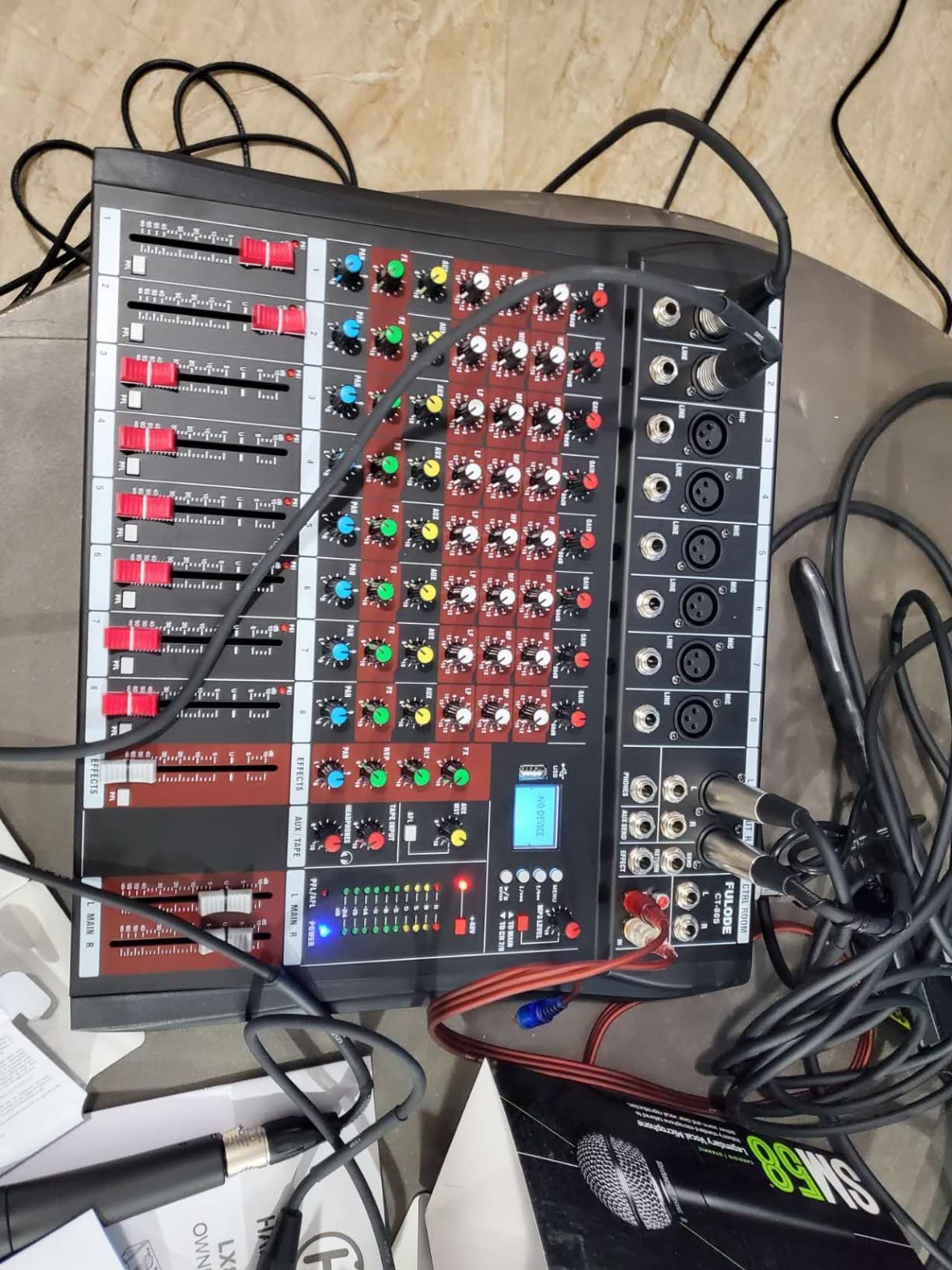 FULUODE Audio Mixer 8 Channel, CT-80S Professional Sound System Mixer Board DJ Mixing Console with Reverb MP3 Player Bluetooth 48V Phantom Power Supply USB Recording for Studio Karaoke Live Music customer photo 2