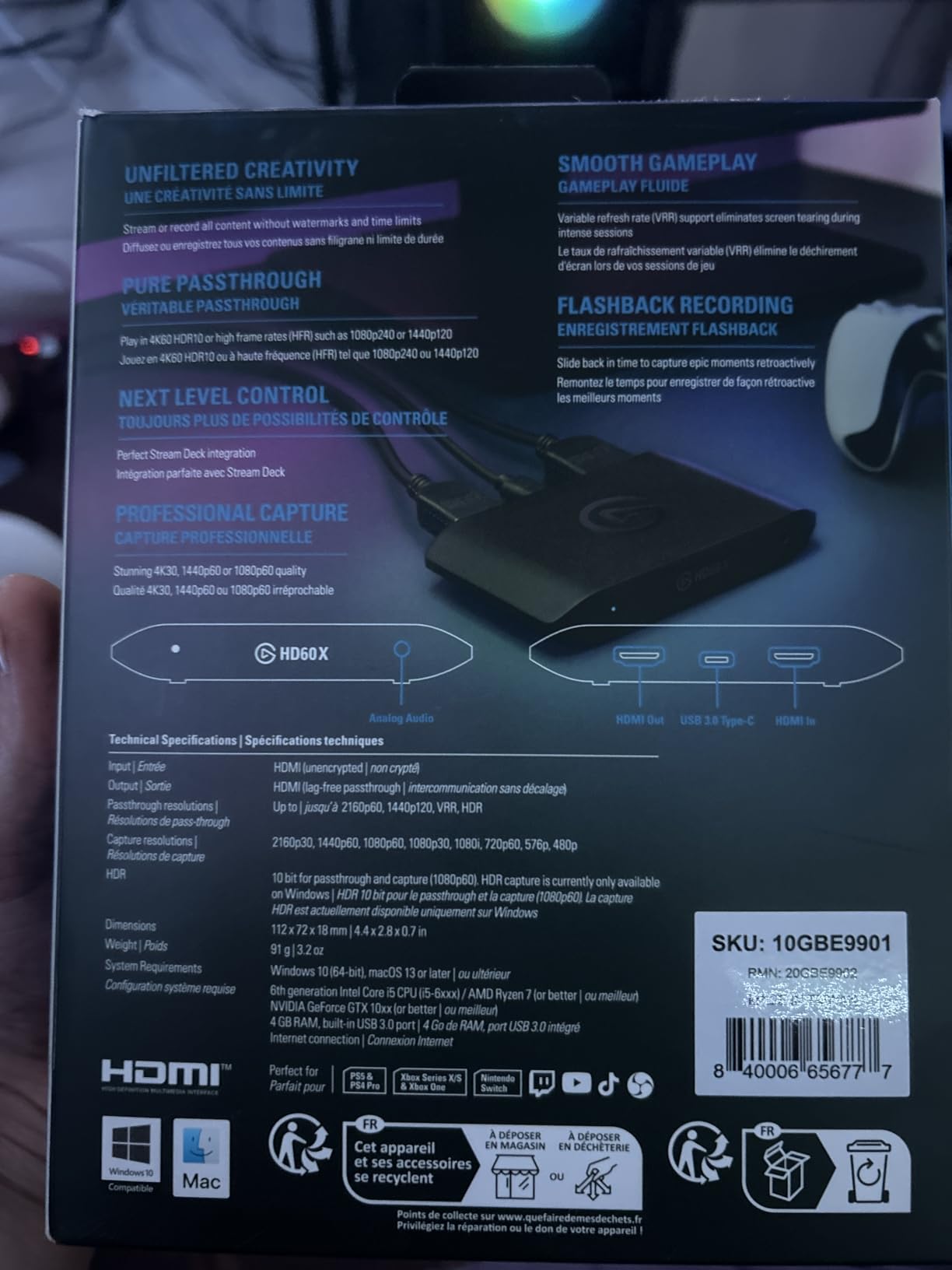 Elgato HD60 X - Stream and Record in 1080p60 HDR10 or 4K30 with Ultra-Low Latency on PS5 Pro, Xbox Series X/S, Nintendo Switch 2 customer photo 2