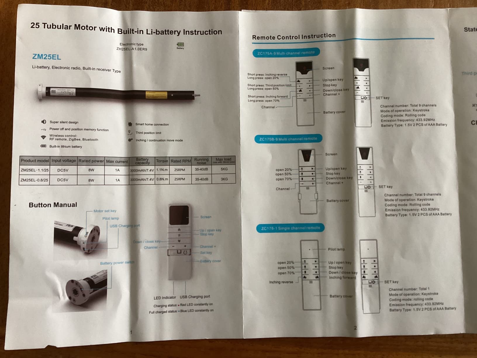 Blindsmart Rechargeable Tuya Zigbee Roller Blinds Motor for 38mm Tube, Motorized Window Shades Automatic Blinds Curtain Opener APP Control, Zigbee Hub Required (with 9-Channels Remote) customer photo 1