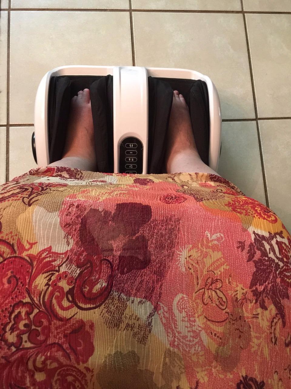 Cloud Massage Shiatsu Foot Massager with Heat - Deep Kneading & Compression, Adjustable Intensity, Multi-Mode Leg and Foot Massager with Remote Control, Anti-Slip Base - Standard Size, Black customer photo 2