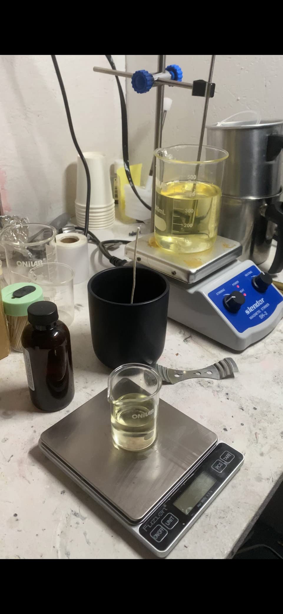 Slendor Magnetic Stirrer SH-2 Hot Plate Mixer Max 520F Lab Hotplate Stirrer 2000 RPM Stir Plate with Thermometer, Stir Bar and Support Stand customer photo 2