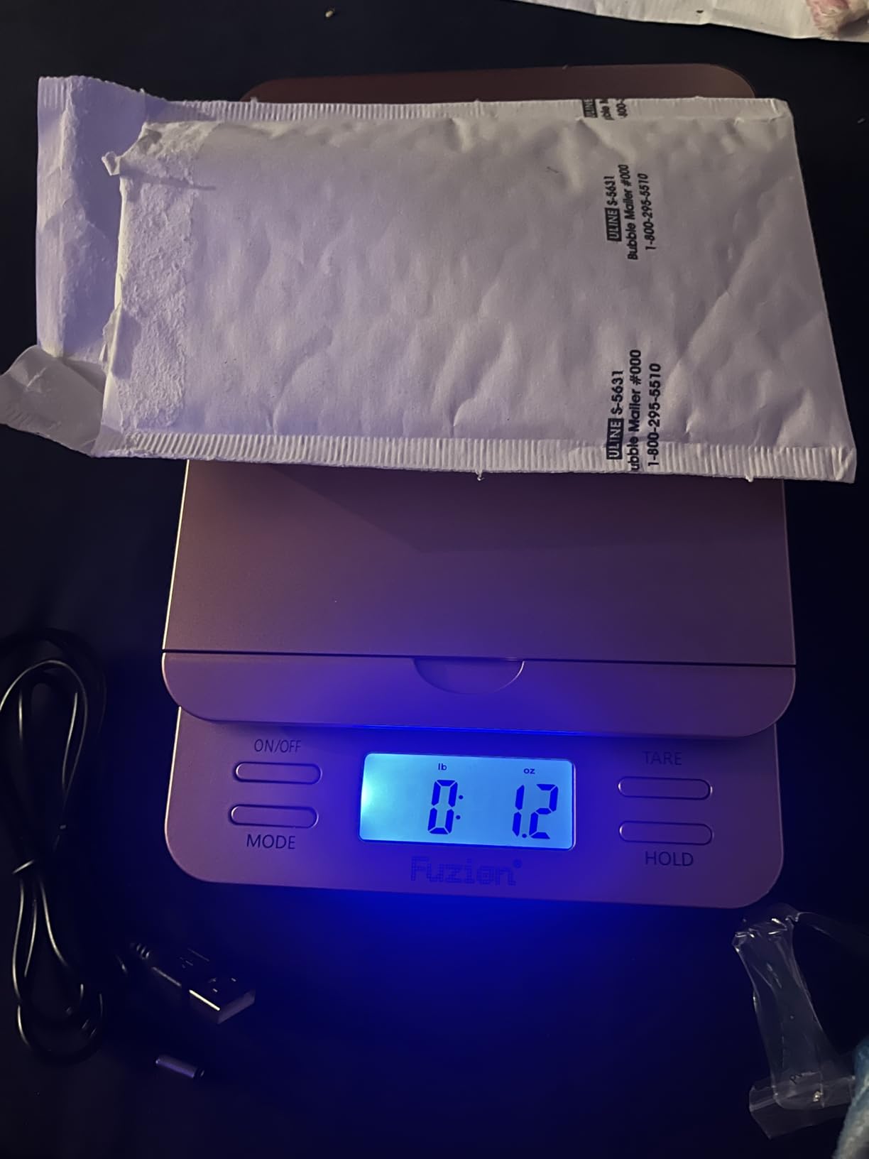 Fuzion Shipping Scale, Digital Postage Scale for Packages 86 lb/0.1oz with Hold and Tare, Postal Scale with Flip Holder, Package Scale for Small Business, Battery & AC Adapter, Rose Gold customer photo 2