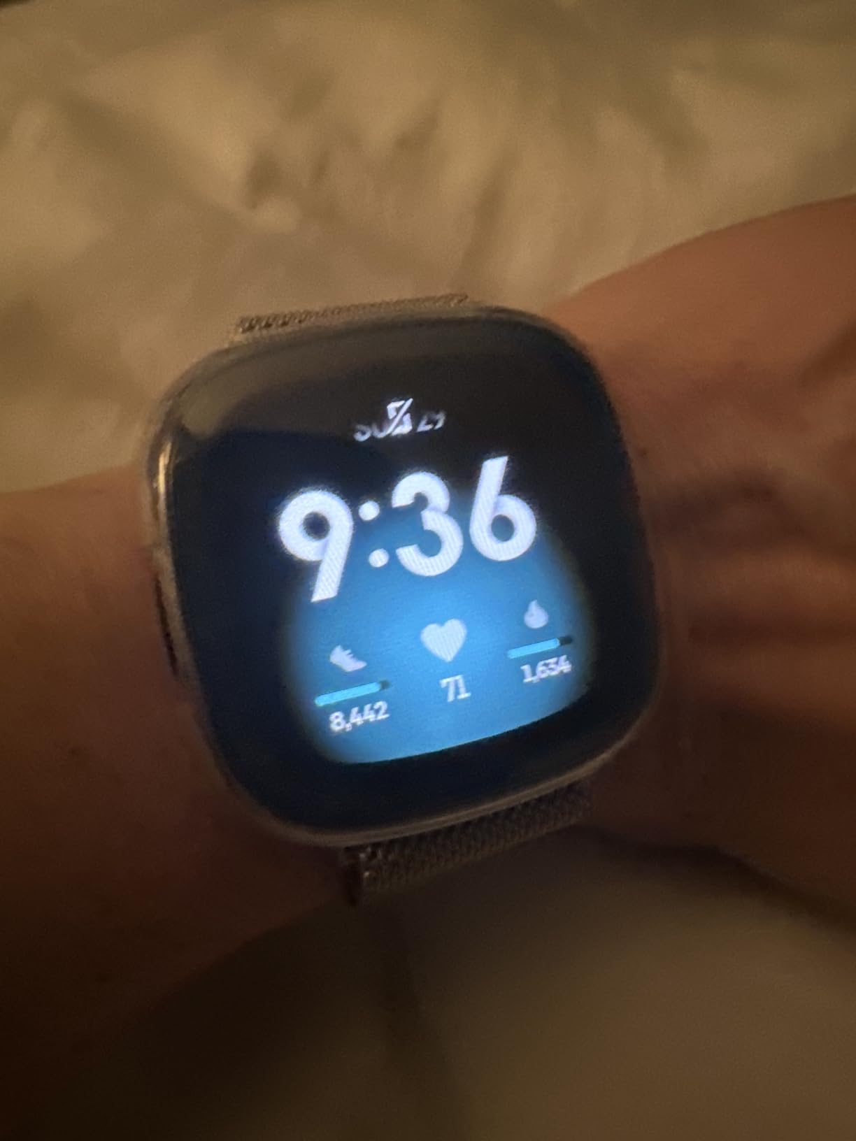 Fitbit Versa 4 Fitness Smartwatch with Daily Readiness - 3-Month Google Health Premium Membership Included - GPS, 24/7 Heart Rate, 40+ Exercise Modes, Sleep Tracking - Waterfall Blue/Platinum customer photo 1