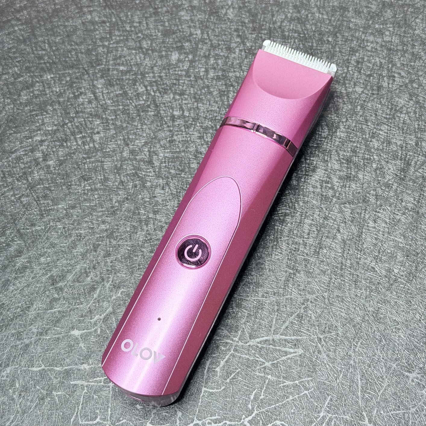 OLOV Electric Body Hair Trimmer - Groin Trimmer for Men - Bikini Trimmer Women - Wet/Dry Shaver Groomer, Replaceable Ceramic Blade Heads, USB Recharge Dock, Waterproof Hygiene Razor, White customer photo 1