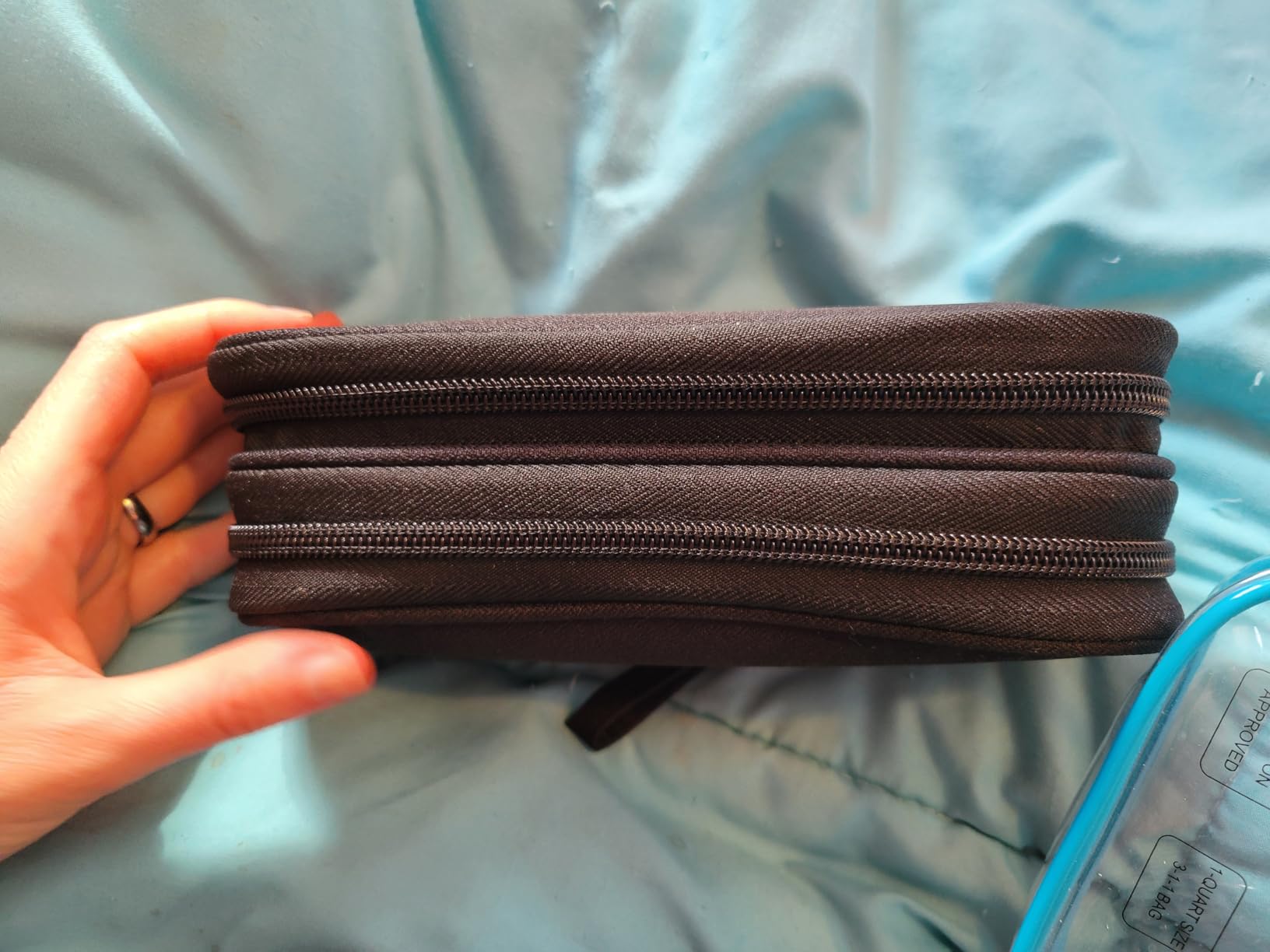 FYY Electronic Organizer, Travel Cable Organizer All-in-One Storage Bag Pouch Portable Waterproof Double Layers customer photo 2