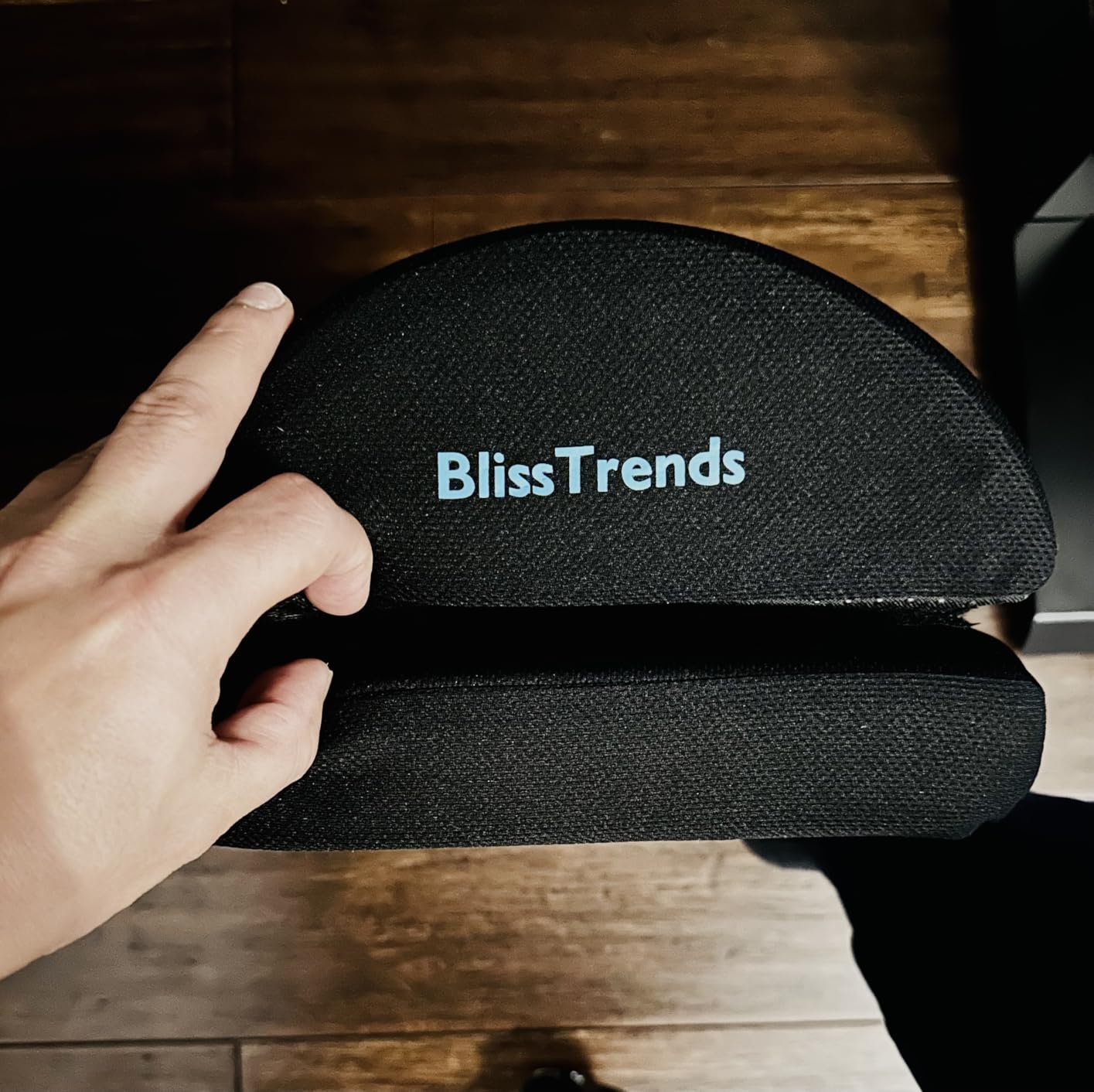 BlissTrends Foot Rest for Under Desk at Work - Versatile Foot Stool with Washable Cover - Comfortable Footrest with 2 Adjustable Heights for Car, Home and Office to Relieve Back, Lumbar, Knee Pain - Black customer photo 2