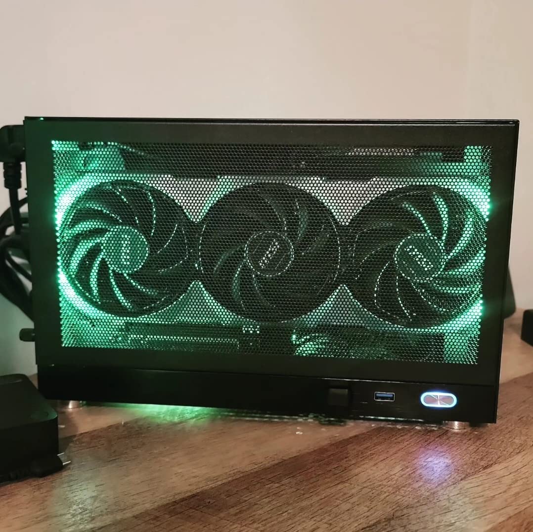 S300 - Gaming Case - Front I/O USB 3.0 Type-C Port - SFX Power Supply 100-130mm - Cable Management System - Aluminum Mini-ITX Motherboard Small Portable for PC (PCIe 3.0 16X Riser Cable) customer photo 2