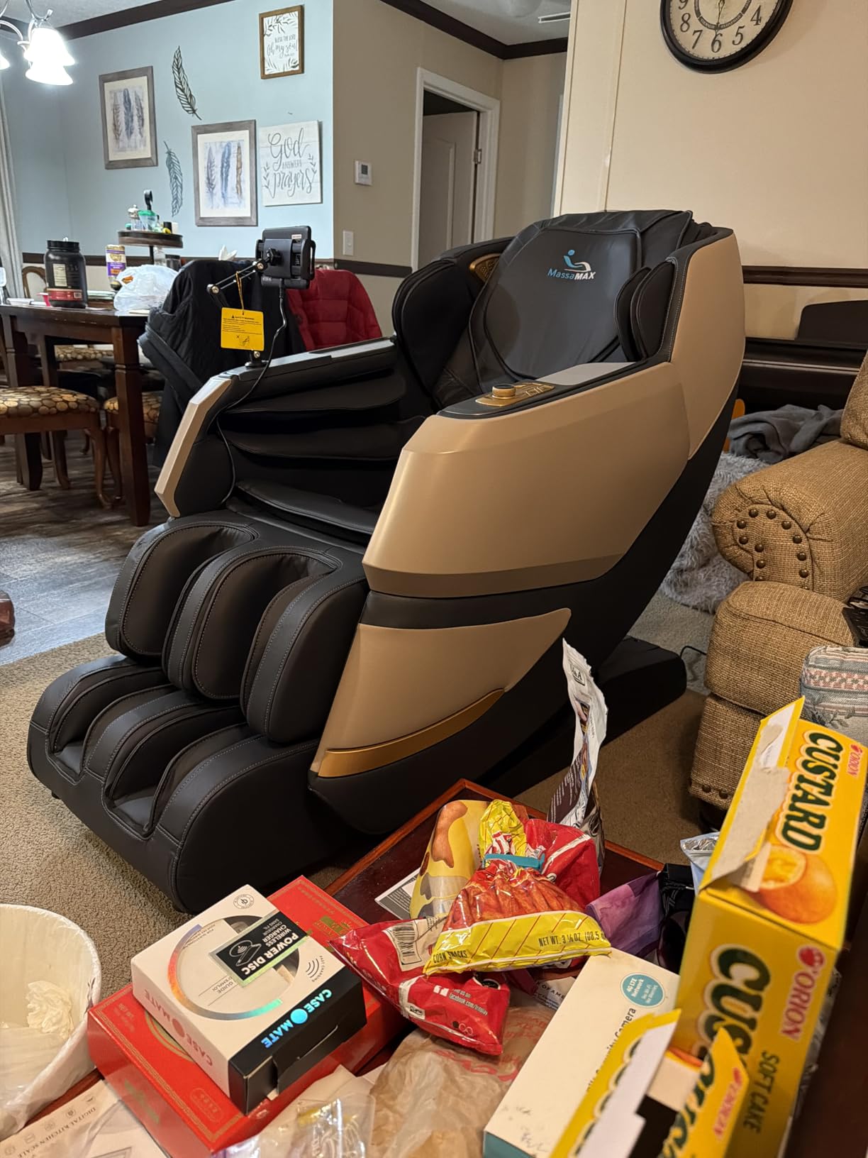 MassaMAX MT339 4D Massage Chair, Full Body Recliner with Auto Footrest, Zero Gravity, OTA Cloud Tech, SL Track, Deep Yoga Stretch, 27 Modes, APP, AI Control, and Heating (Magic Black) customer photo 1