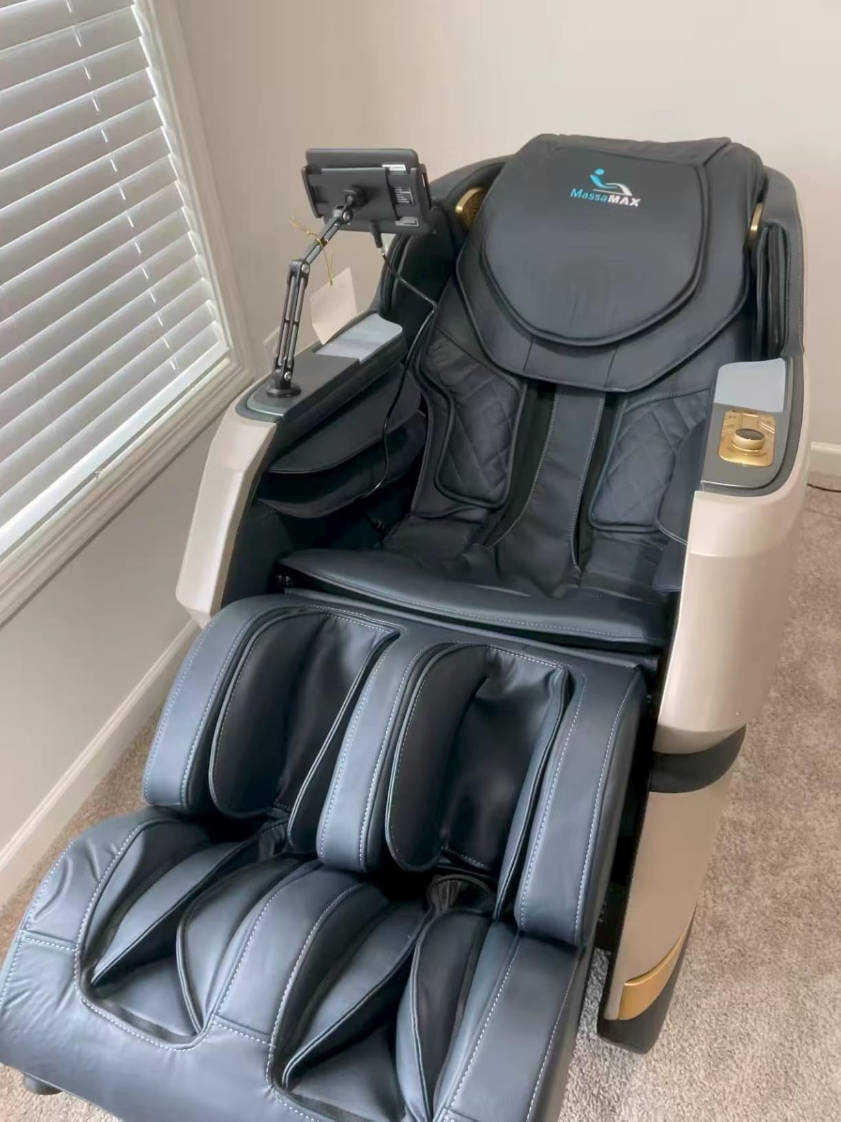 MassaMAX MT339 4D Massage Chair, Full Body Recliner with Auto Footrest, Zero Gravity, OTA Cloud Tech, SL Track, Deep Yoga Stretch, 27 Modes, APP, AI Control, and Heating (Magic Black) customer photo 2