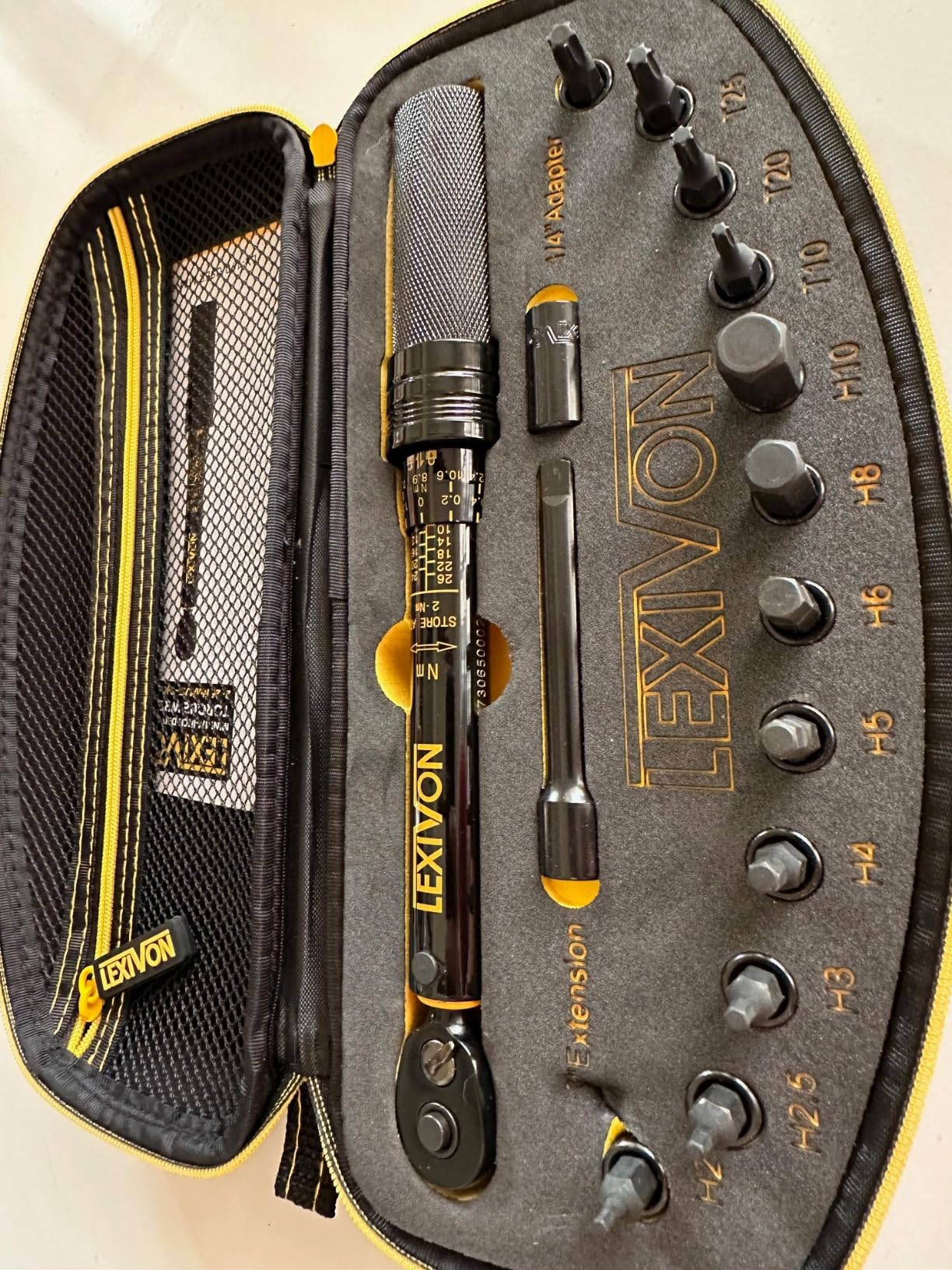 LEXIVON Bike Torque Wrench 1/4-Inch Dr. 15-Piece Kit | 72-Tooth Gear, Dual-Direction Click Type 2~26 Nm / 17.7~230.1 in-lb (LX-191) customer photo 2