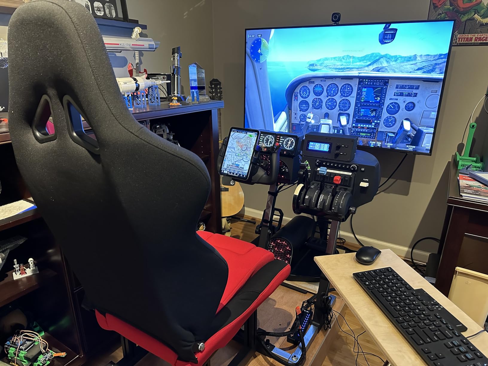 SimFab Modular Flight Simulator Cockpit For General, Civil and Commercial Aviation, MSFS Edition, Compatible With Logitech, Honeycomb, Turtle Beach, CH Products (Black) customer photo 1