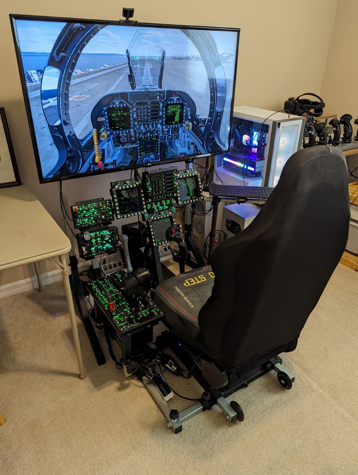 SimFab Modular Flight Simulator Cockpit For Combat Simulation. DCS Edition. Compatible With Thrustmaster Warthog, WinWing, VirPil, VKB And Alike Controls. Upgradable To General Aviation, Space Sim Or Sim Racing. customer photo 1