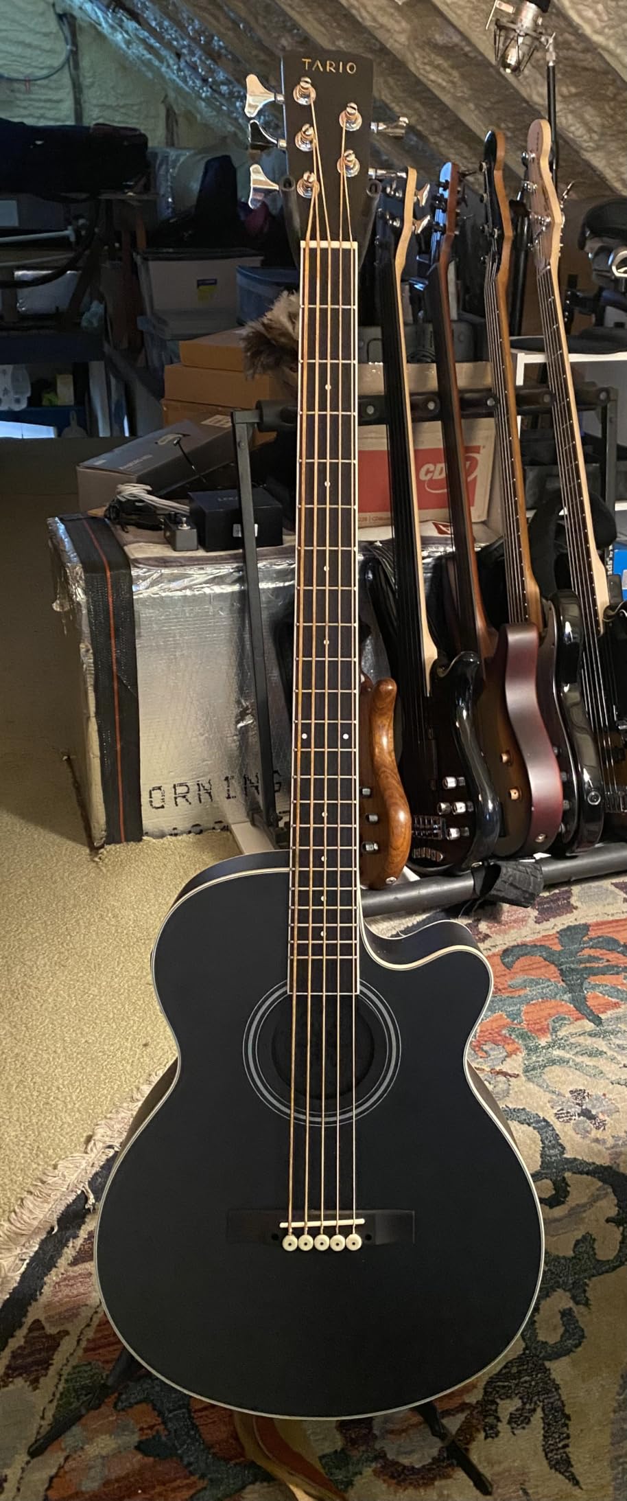 TARIO 5 String Electric Acoustic Bass Guitar, Spruce Top Mahogany Back & Sides (Fretted) customer photo 1