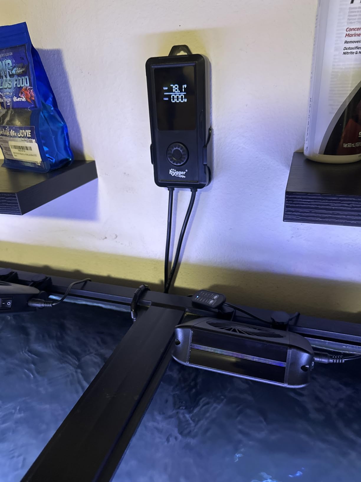 hygger Aquarium Chillers Fan, Quiet Fish Tank Cooling Fan Equipment with Adjustable Timer Speed Controller, Suitable for Freshwater Saltwater Tanks(1-Fan Head) customer photo 2