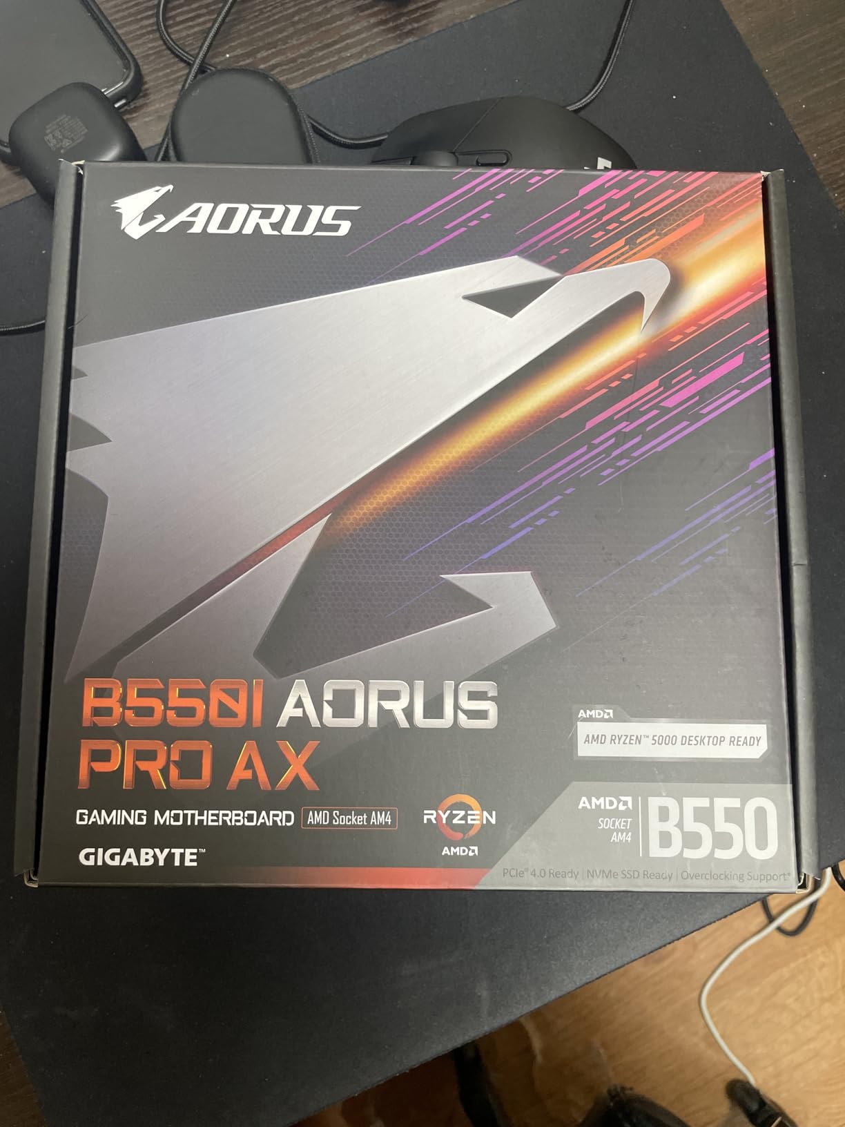 GIGABYTE B550M AORUS Elite AX (rev 1.3) AMD AM4 mATX Motherboard, Supports Ryzen 5000/4000/3000 Processors, DDR4, 5+3 Power Phase, 2X M.2, PCIe 4.0, USB 3.2, WIFI6E, GbE LAN, Q-Flash Plus, RGB Fusion customer photo 2