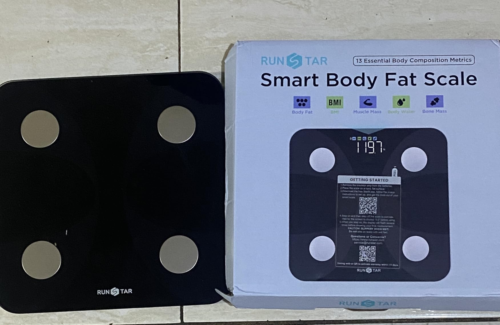 Scale for Body Weight and Fat Percentage, RunSTAR Digital Accurate Bathroom Smart Scale with Large Display, FSA&HSA Eligible 13 Body Composition Analyzer Sync App customer photo 1
