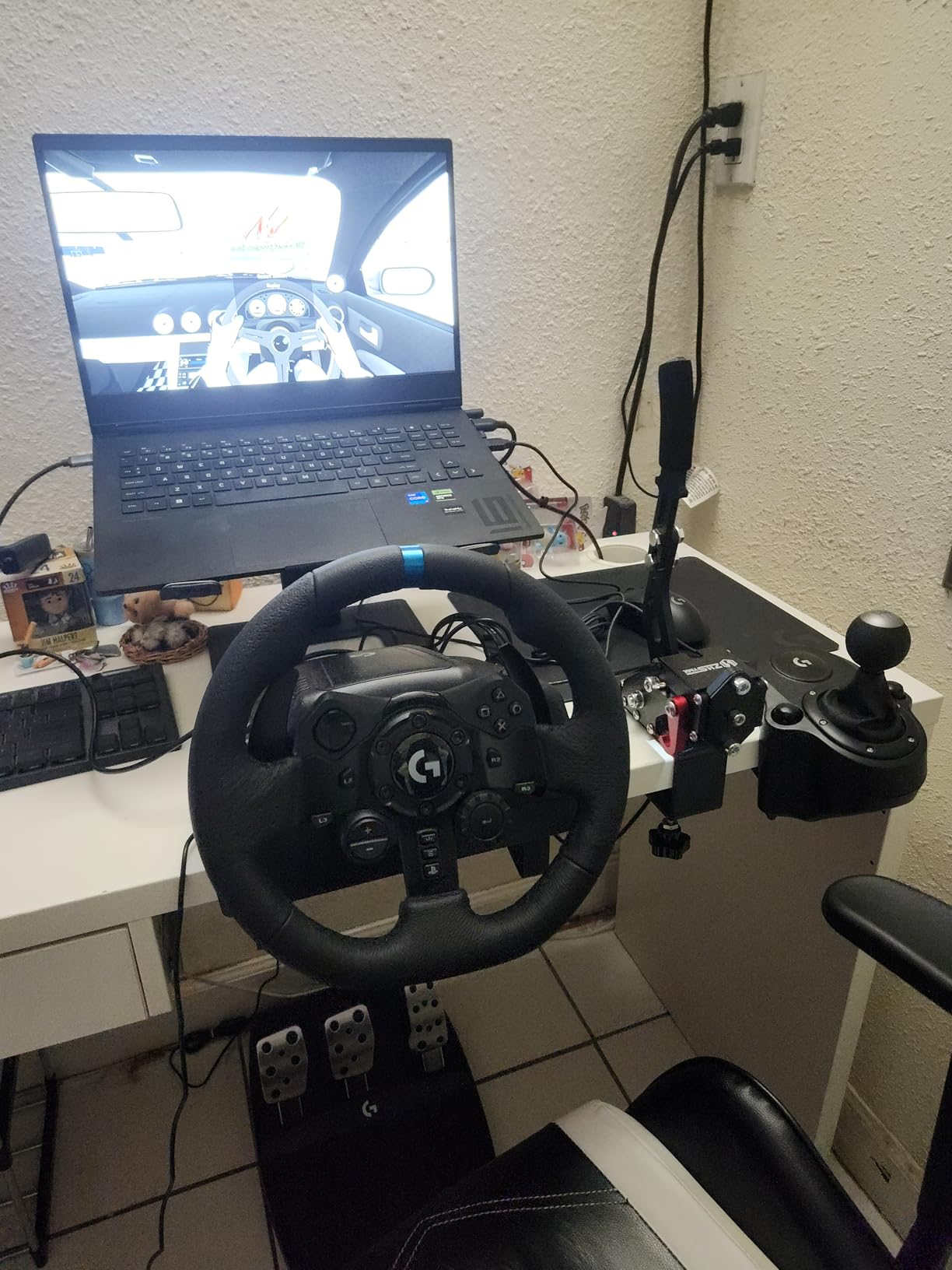 ZHSYMX USB Handbrake,USB Handbrake PC for 64Bit SIM Racing Games, Compatible with Logitech G27 G29 G920 G923 T500 T300 Simulate Linear Handbrake 6ft USB Cable with Fixing Clip and Plate customer photo 1