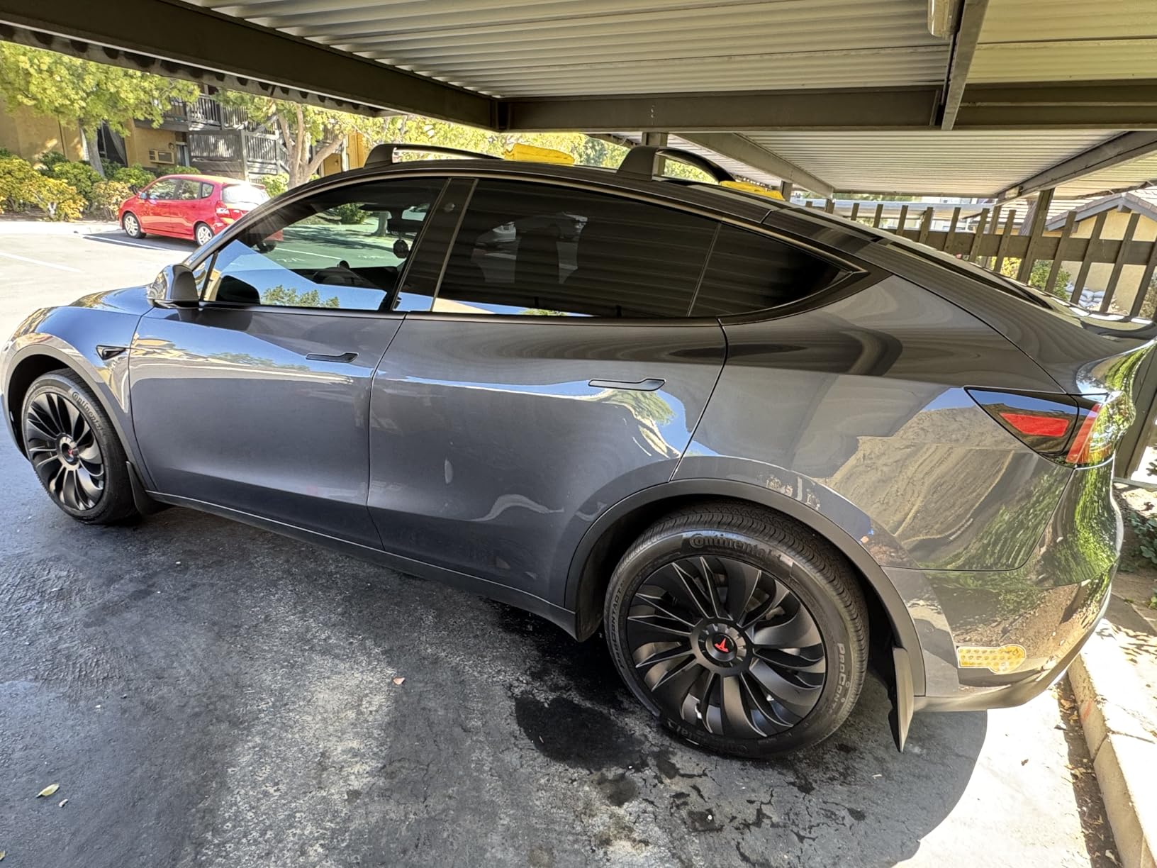 KAVANIC 4PCS Wheel Covers Fits for Tesla Model Y 19 Inch Matte Black Support Long Range Logo Symmetry Design Uberturbine Style customer photo 1