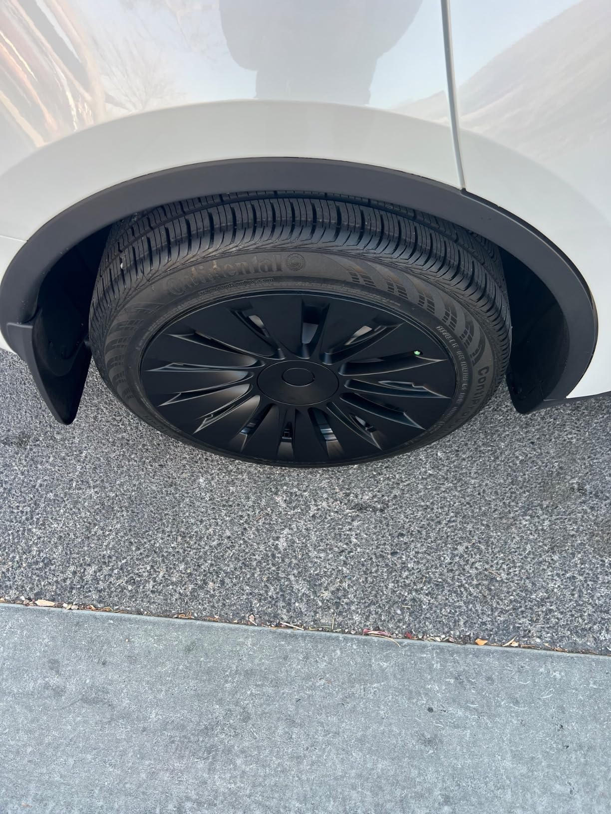 KAVANIC 4PCS Wheel Covers Fits for Tesla Model Y 19 Inch Matte Black Support Long Range Logo Symmetry Design Uberturbine Style customer photo 2