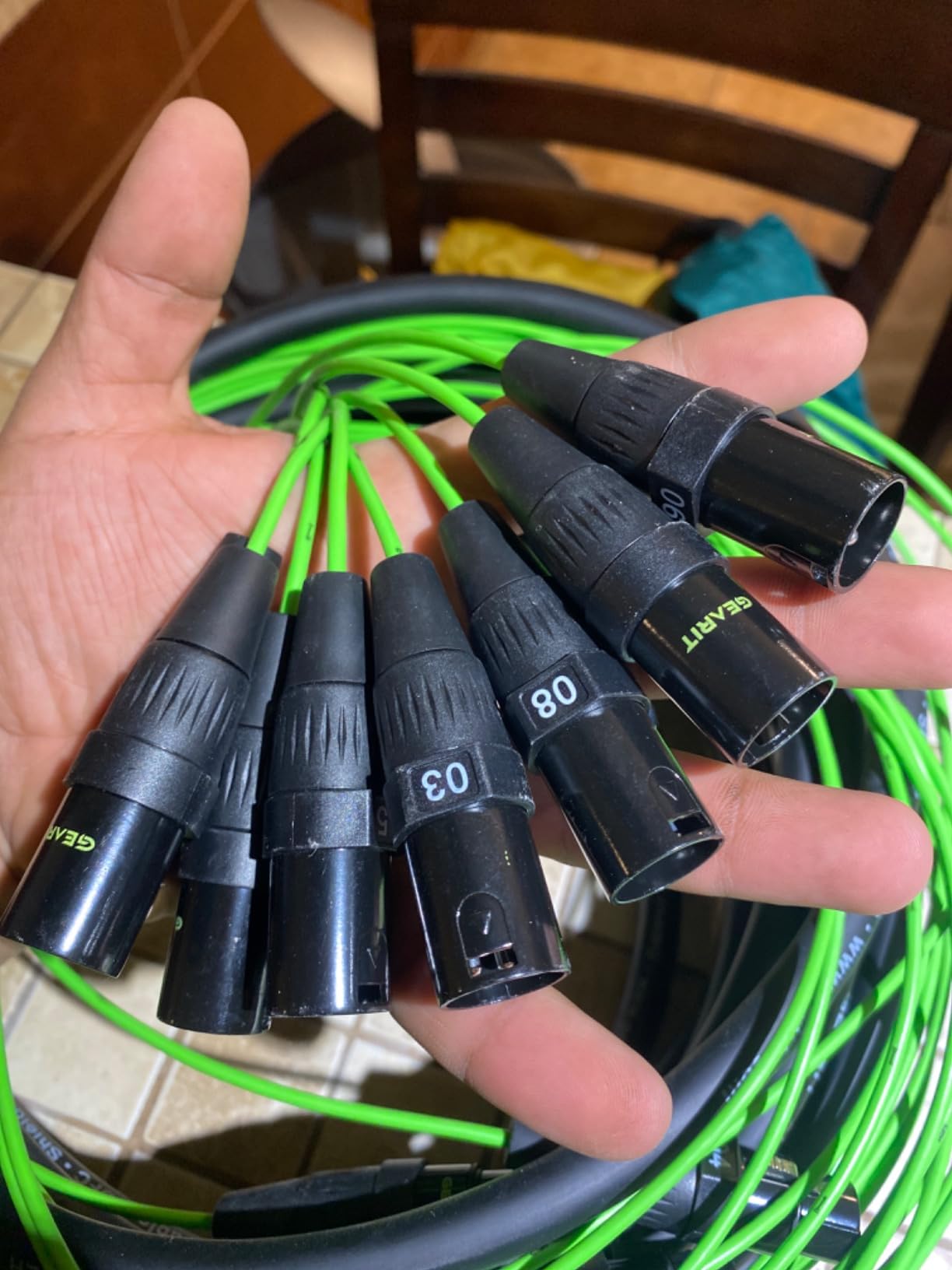 GEARit 8-Channel XLR Snake Cable (30 ft) - 100% Oxygen-Free Copper Snake Wire, Channel Labels, Metal XLR Connectors for Pro Audio customer photo 2