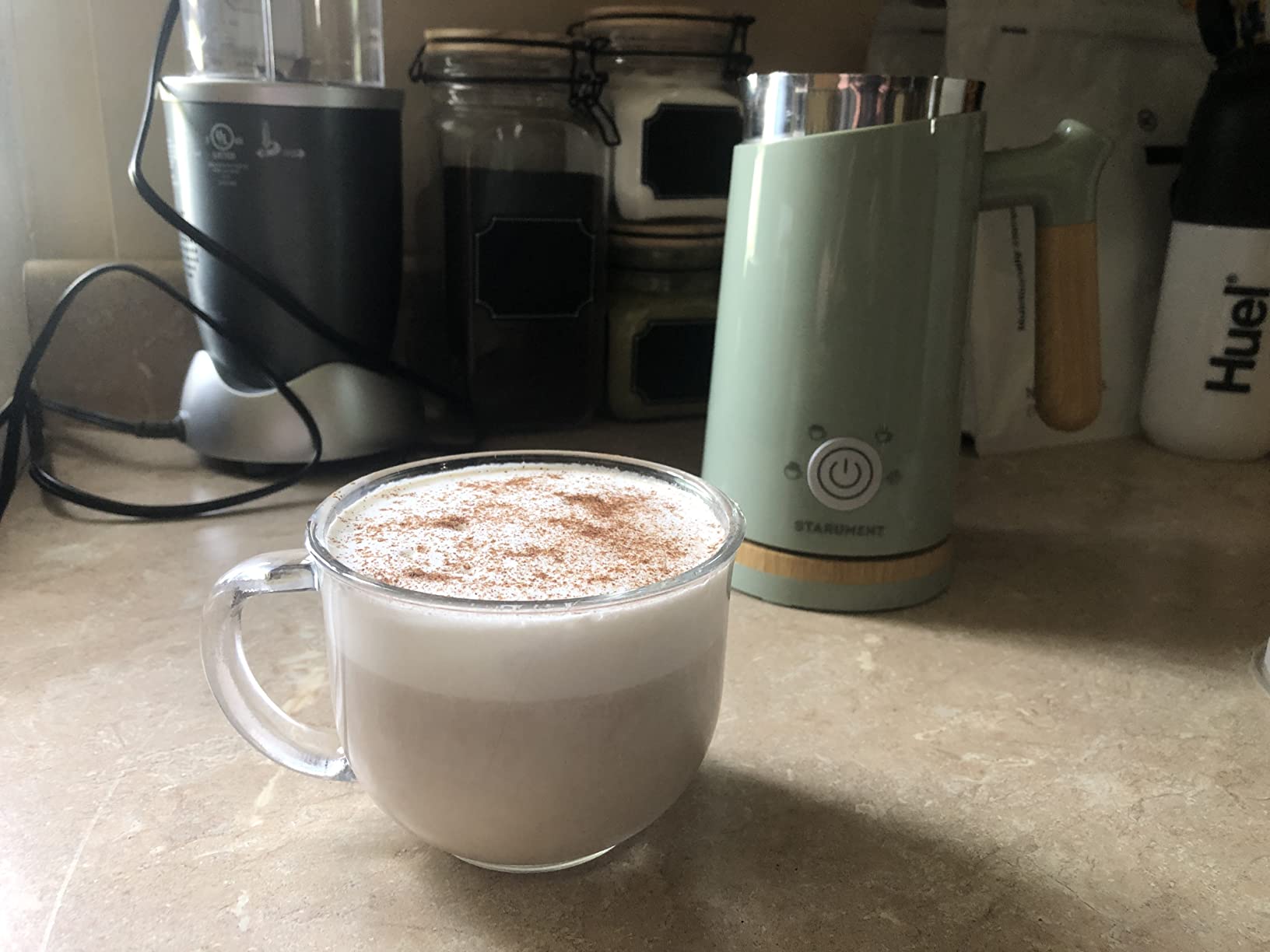 Starument Electric Milk Frother - Automatic Milk Foamer & Heater for Coffee, Latte, Cappuccino, Other Creamy Drinks - 4 Settings for Cold Foam, Airy Milk Foam, Dense Foam & Warm Milk - Easy to Use customer photo 1