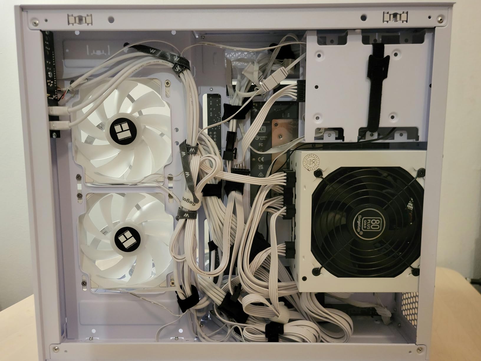 MUSETEX ATX PC Case, 6 PWM ARGB Fans Pre-Installed, 360MM RAD Support, Type-C Gaming PC Case, 270° Full View Tempered Glass Mid Tower, Pure White ATX Computer Case,Y6 customer photo 1