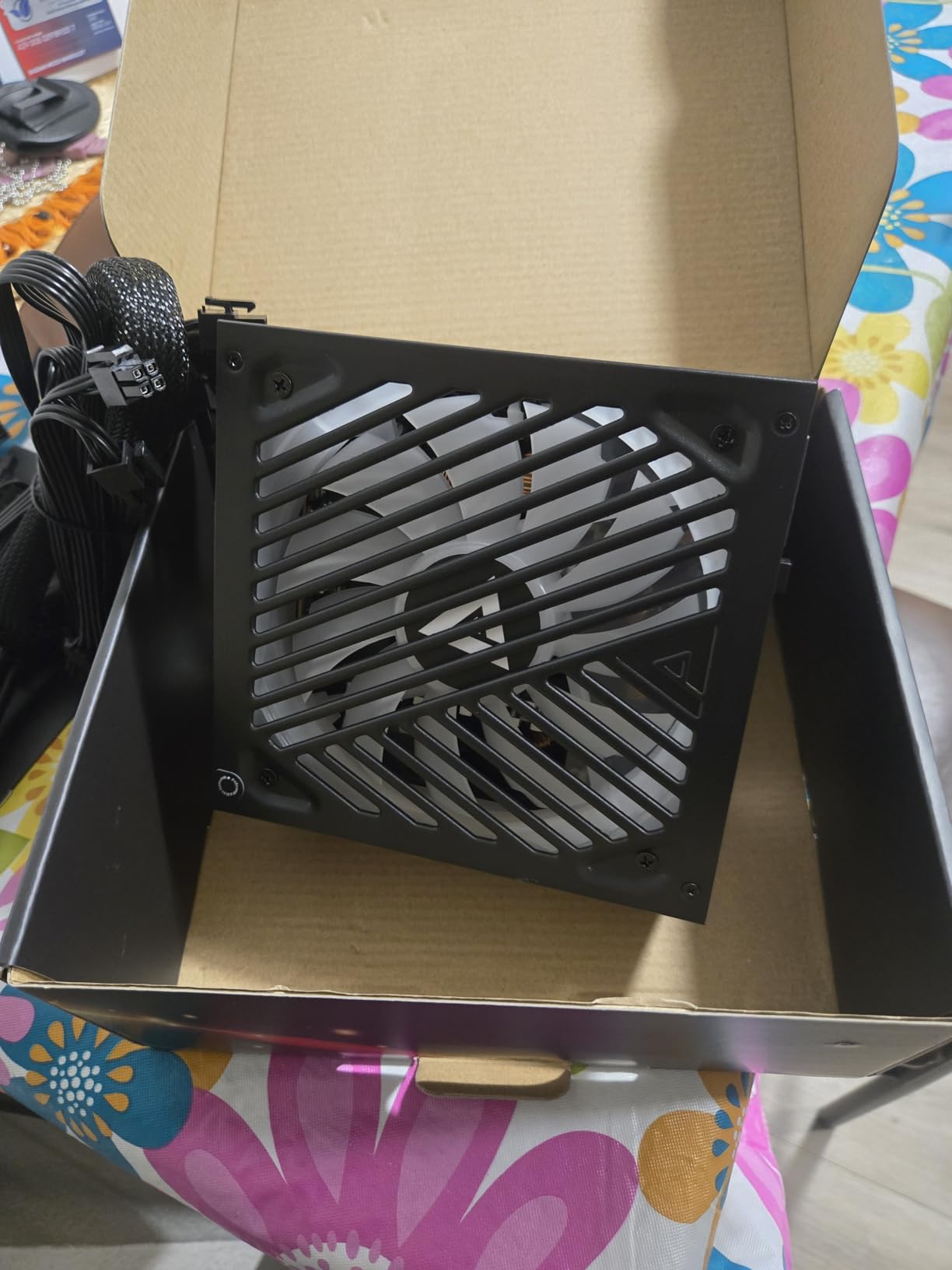 Apevia ATX-PM1000W PCIe 5.0 & ATX 3.0 Ready Premier 1000W 80+ Gold Certified, Includes PCIe 5.0 / Gen 5 12VHPWR Connector, Active PFC ATX Semi-Modular Gaming Power Supply with 366 RGB Light Modes customer photo 1