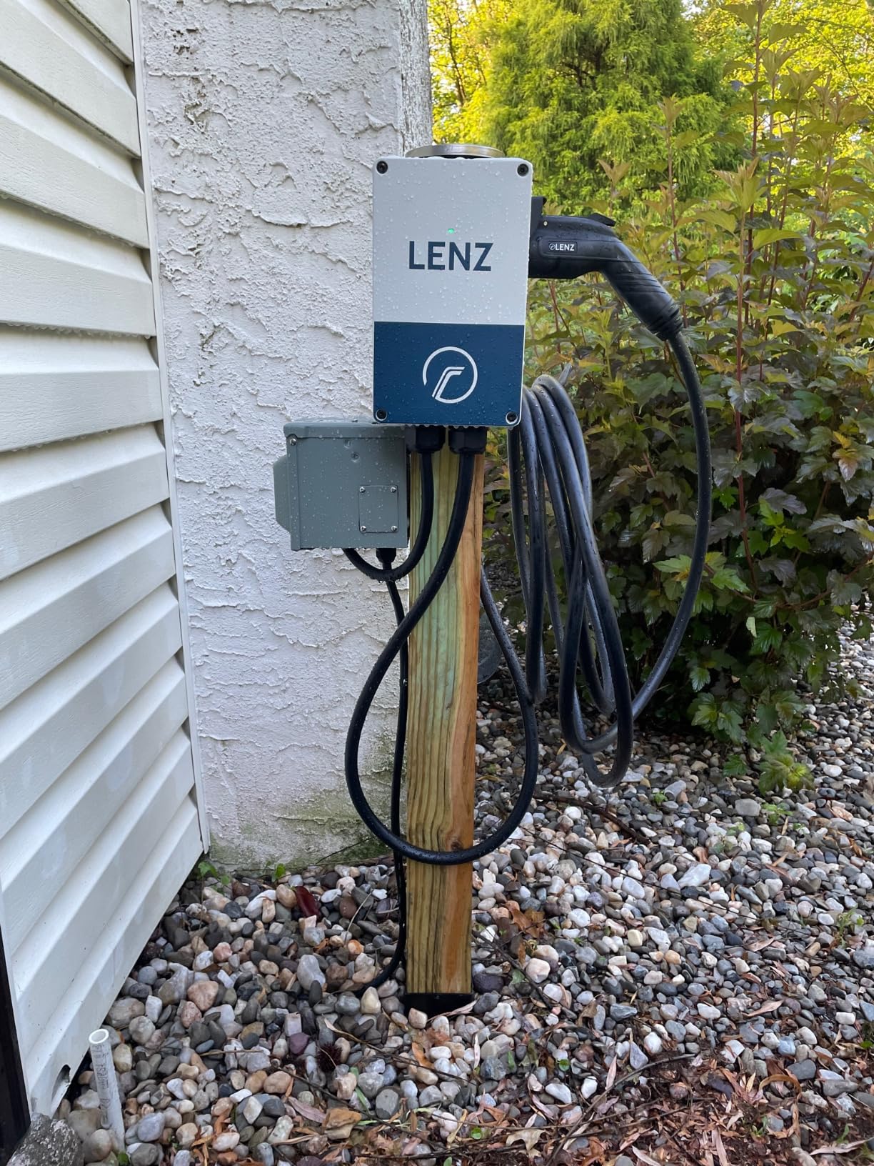 LENZ Level 2 EV Charger 40 Amp 9.6 kW 240V Wall-Mounted EVSE with NEMA 14-50 Plug, J1772 Connector, NEMA 4X Weatherproof Indoor/Outdoor Charging Station, ETL Certified UL 2594 customer photo 2