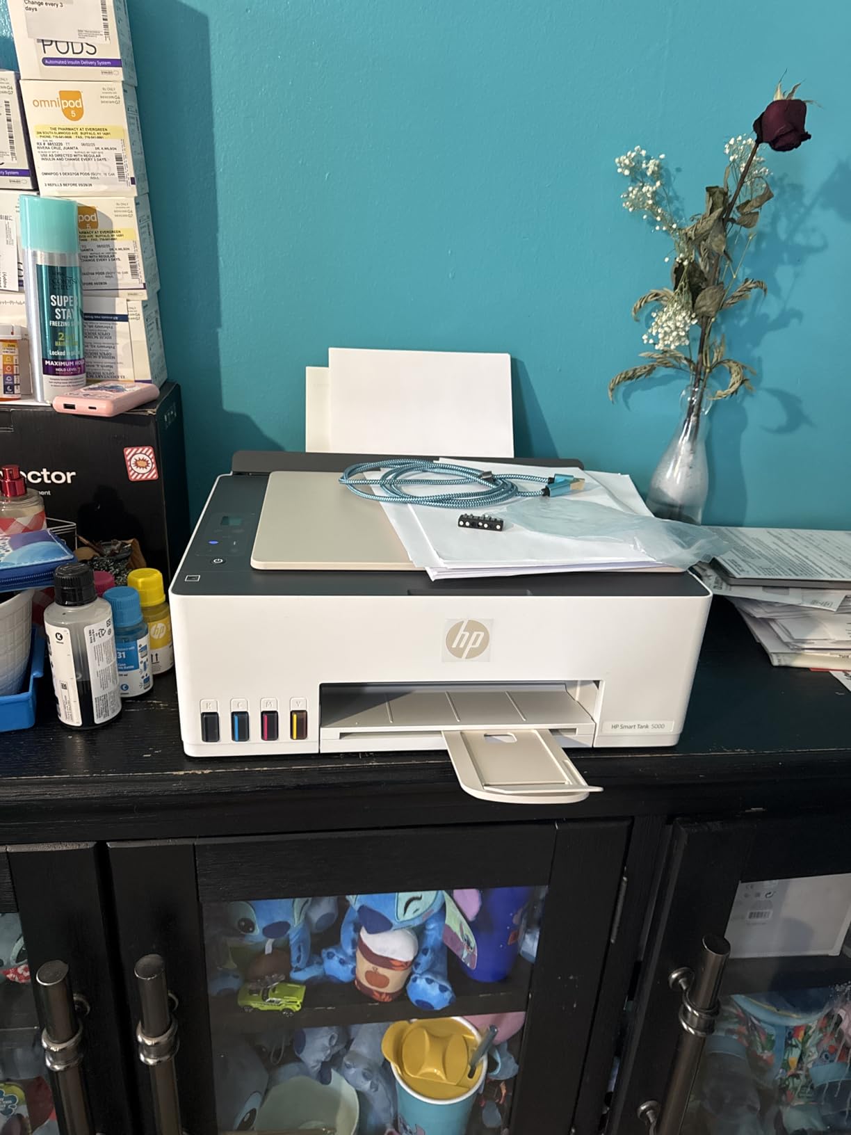 HP Smart Tank 5000 Wireless All-in-One Ink Tank Printer, Scanner, Copier with 2 Years of Ink Included, Best-for-Home, Cartridge-Free, Refillable and AI-Enabled. (5D1B6A) customer photo 2