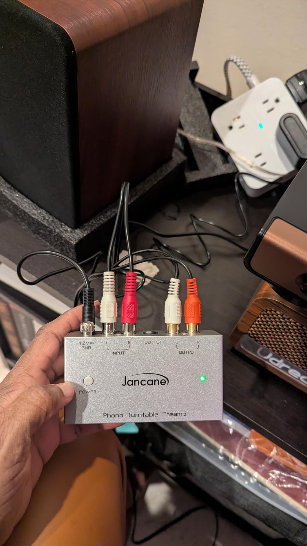 Jancane Phono Turntable Preamp, Phono Preamp for Turntable, Record Play, Phonograph Preamplifier with RCA Input, RCA/TRS Output, Phono Preamp with Power Switch and 12 Volt DC Adapter customer photo 1