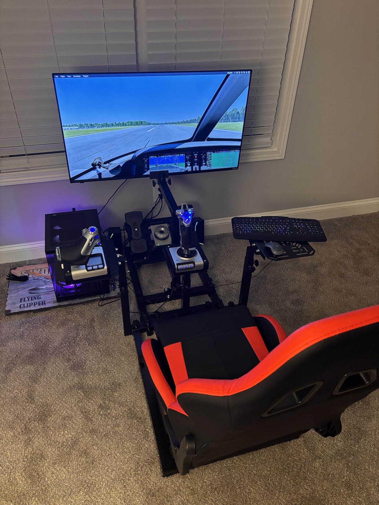 Marada Modular Flight Racing Simulator Cockpit, Both the Flight Sim Cockpit and The Racing Sim Cockpit, Fit for Logitech,for Thrustmaster,for Honeycomb Alpha Bravo customer photo 1