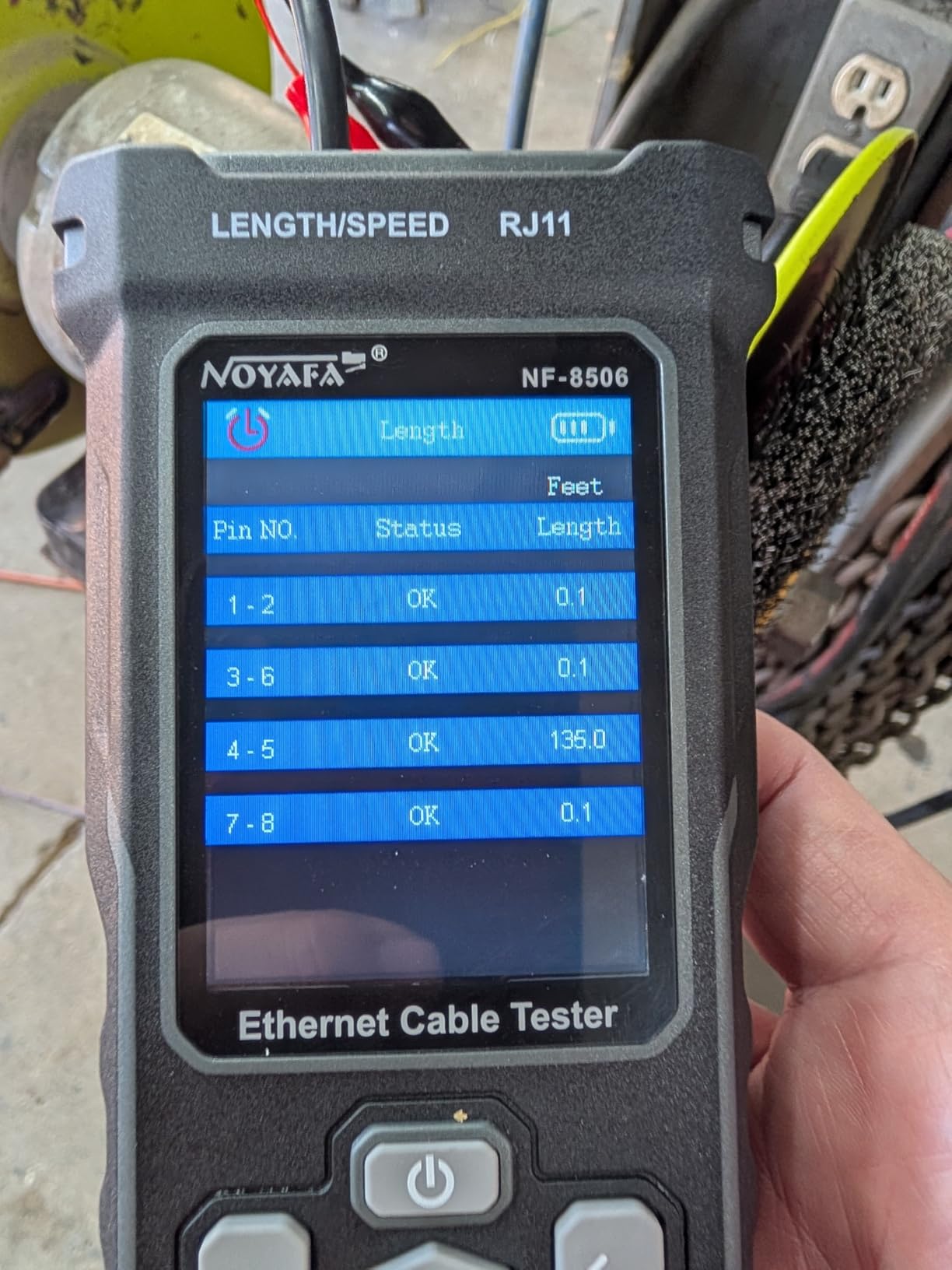 NOYAFA NF-8506 Network Cable Tester with IP Scan, TDR CAT5 CAT6 Ethernet Cable Tester, PoE PingTest, Network Rate Test, Port Flashing customer photo 1
