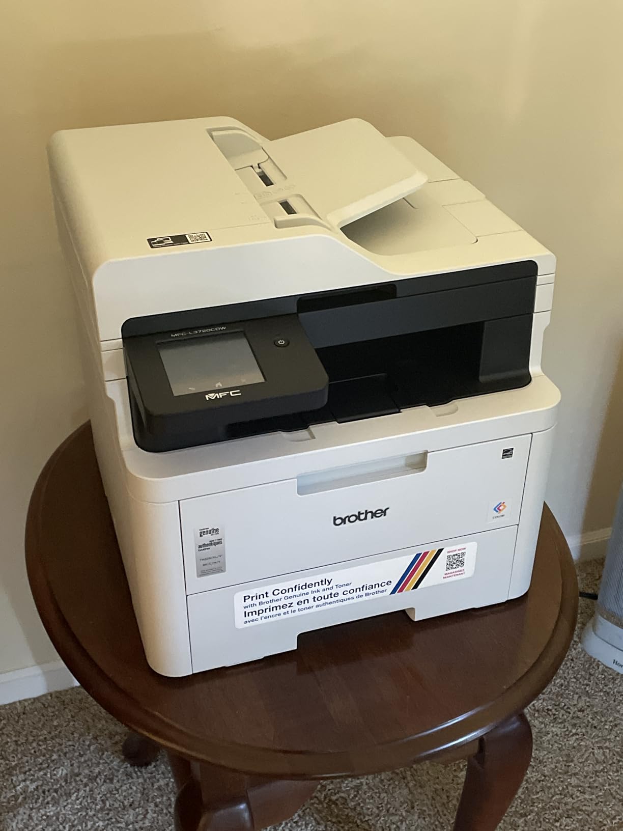 Brother MFC-L3720CDW Wireless Color Laser Printer with Scanner, Copier and Fax | Auto Duplex and 250-Sheet Capacity | Includes Refresh Subscription Trial(1) customer photo 1