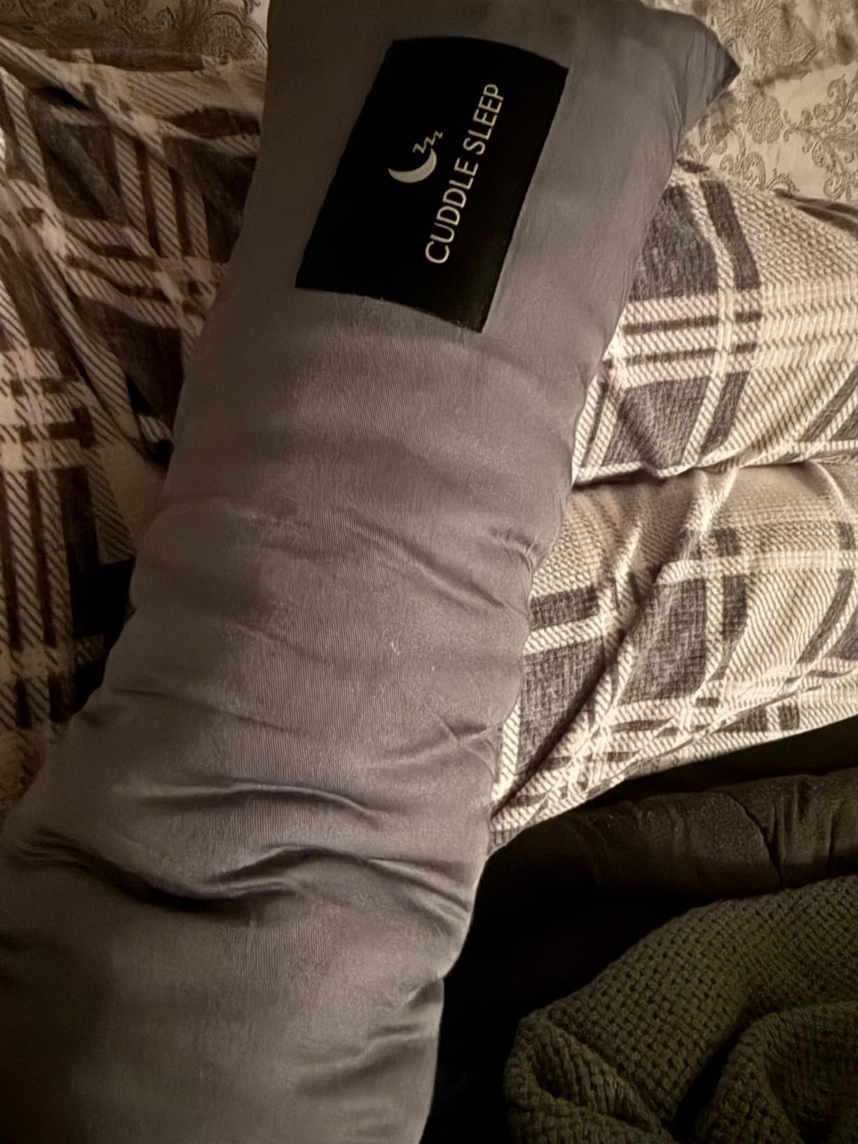 Cuddle Sleep Weighted Pillow - Sensory Pillow - Cuddles You to Sleep - Cool Touch Sleeve - Travel Friendly - 52inches - Weighted Blanket Alternative - Machine Washable & Durable - All Sleep Positions customer photo 2