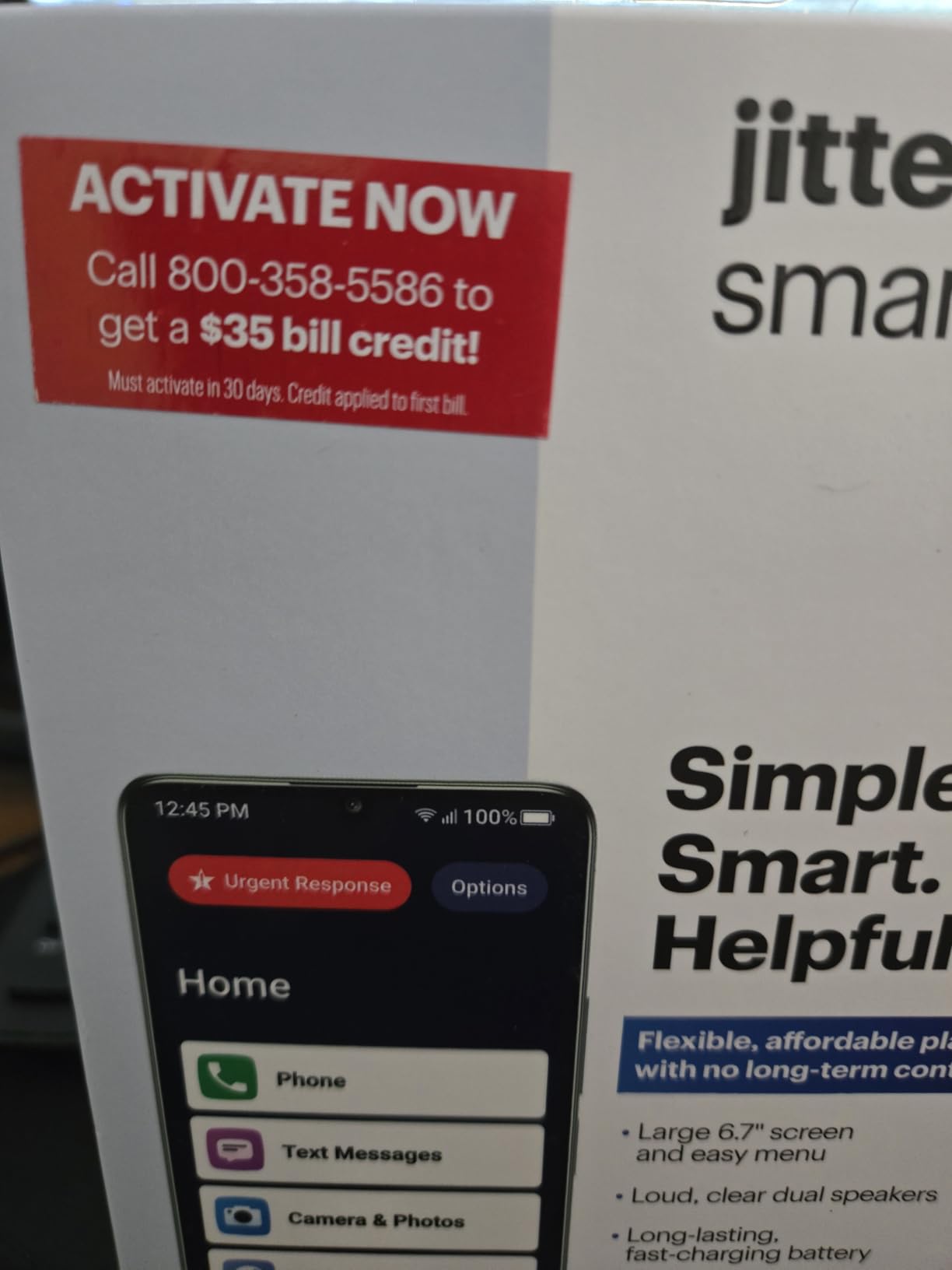 LIVELY Jitterbug Smart4 Smartphone for Seniors - Must Be Activated Phone Plan, No SIM Needed customer photo 1