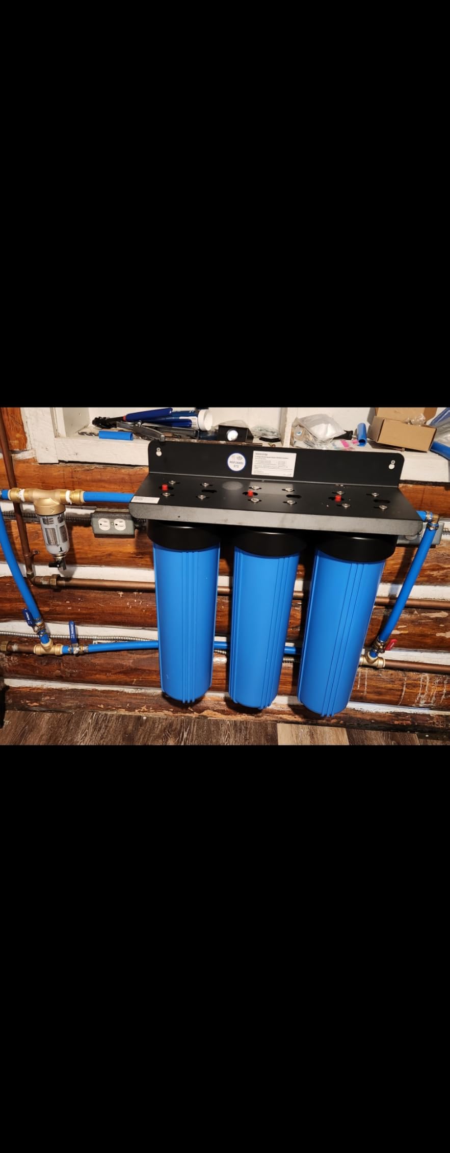 Waterdrop 3-Stage Whole House Water Filter System, Reduce Iron&Manganese, with Carbon & Sediment Filters, 7-Stage Filtration, Reduce Lead, Chlorine, Odor, 5 Micron WHF3T-FG, 1