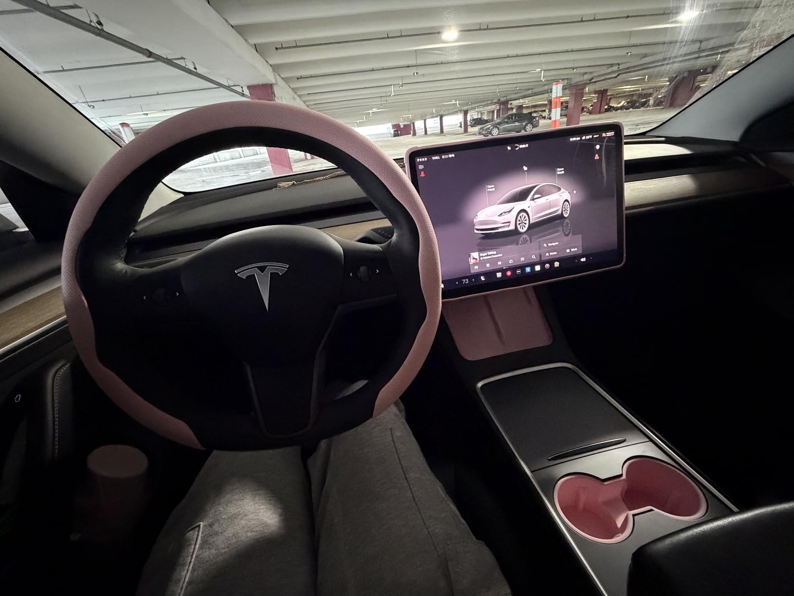 Spigen Tempered Glass Screen Protector [GlasTR EZ FIT] designed for Tesla Model 3, Model Y 15.4