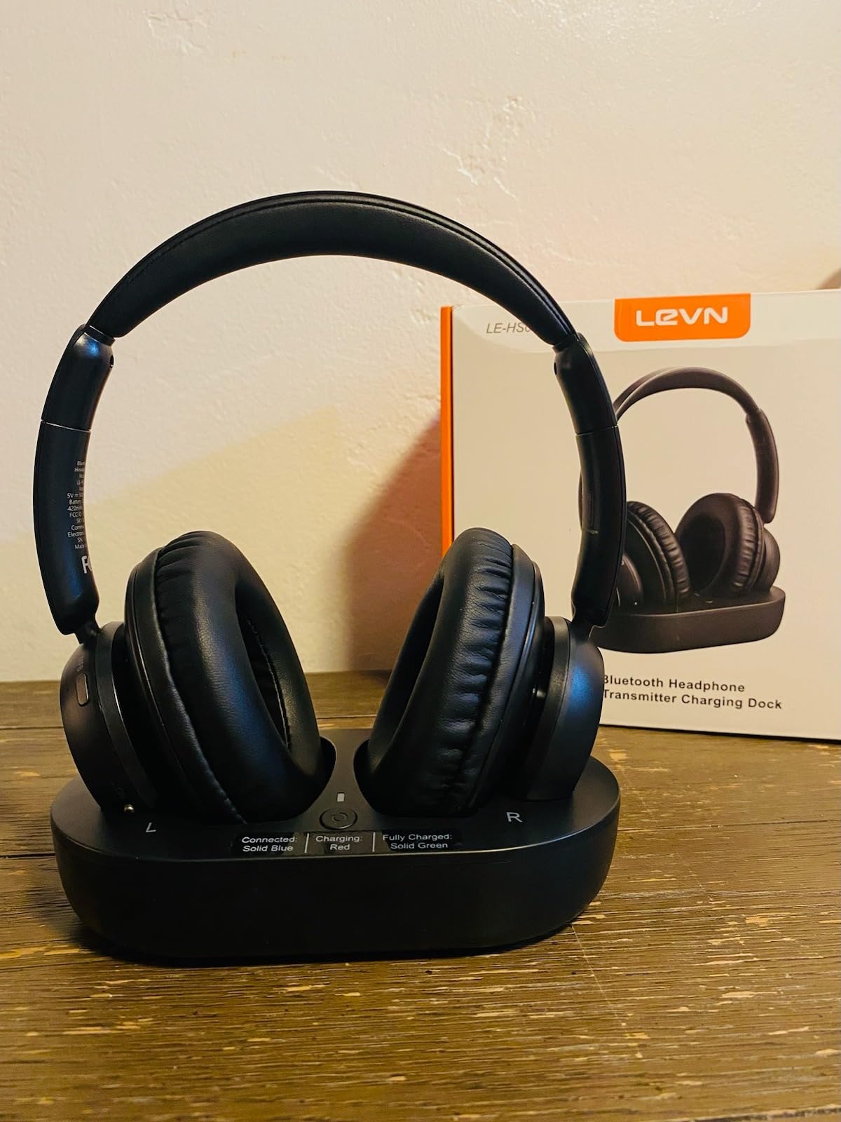 LEVN Wireless Headphones for TV Watching, TV Headphones Wireless for Seniors with Transmitter Charging Base, Hearing-impaired, No Audio Delay, Bluetooth 5.2, Plug and Play, Gifts for Elderly customer photo 2