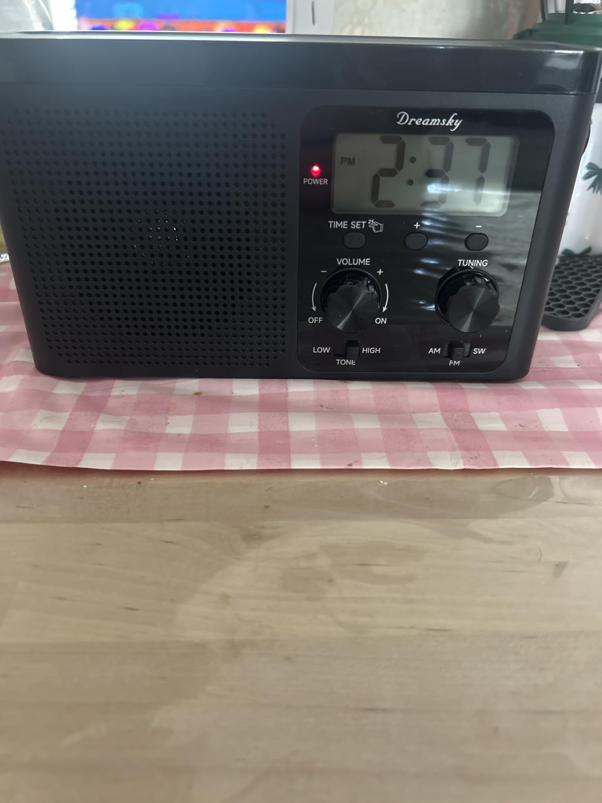 DreamSky AM FM Radio Portable - Shortwave Radio Battery Powered or Plug in Wall for Home Outdoor, Strong Reception, Large Dial Easy to Use, Digital Time Display, Transistor Antenna, Seniors Small Gift customer photo 2