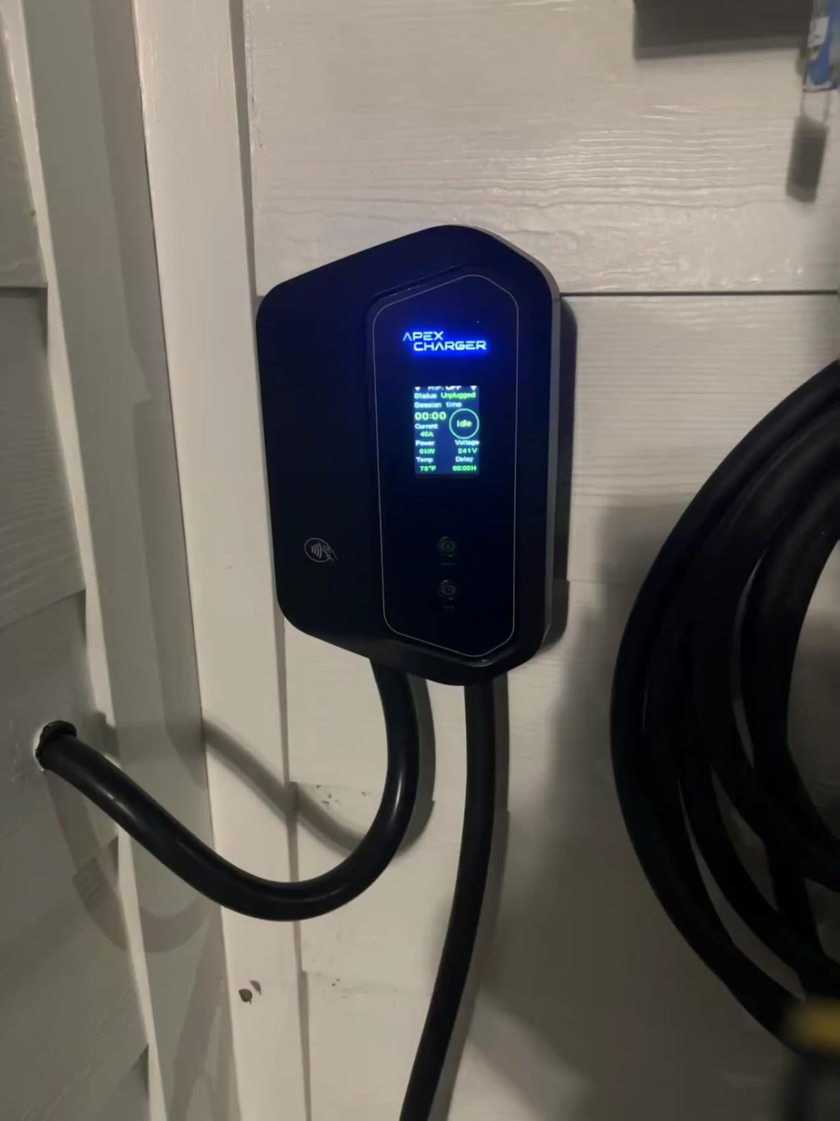 MACH 1: Fast 48 Amp Level 2 EV Charger, Wall-Mount Electric Vehicle Charging Station, 200-240V Hardwire or NEMA 14-50, J1772 & Tesla NACS, Indoor/Outdoor, 30ft Cable customer photo 2