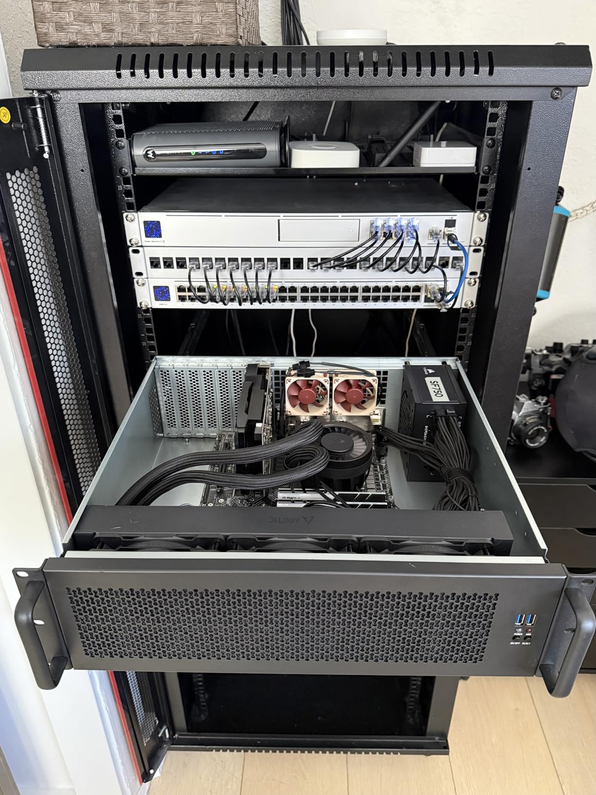 RackChoice 3U rackmount Server Chassis Support Liquid Cooling Compatibility up to Elevated 360mm Radiator Support SFX PSU/ATX/MicroATX/Mini-ITX MB customer photo 2