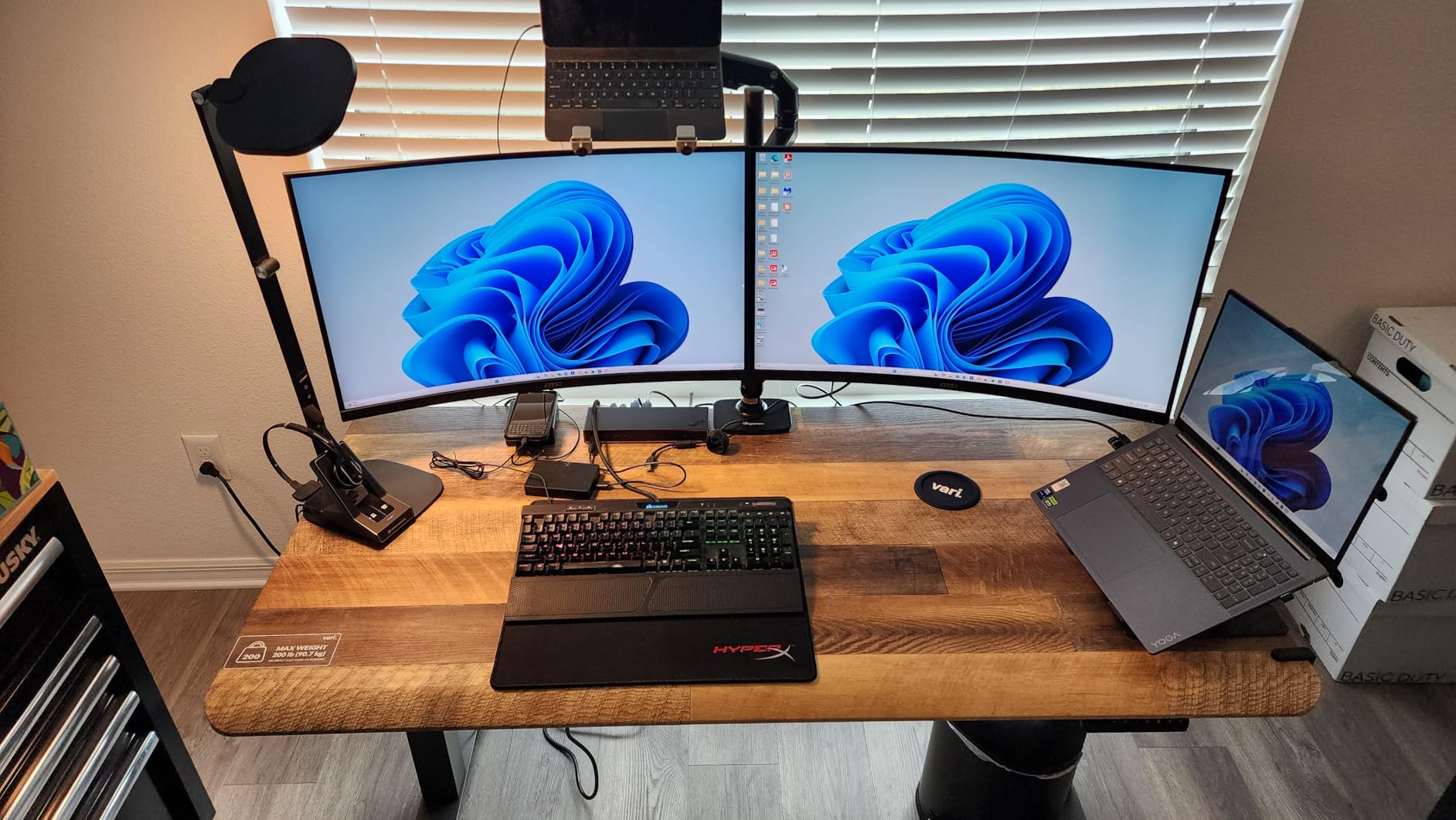 Vari ComfortEdge 72x30 Inch Electric Standing Desk - Sloped Edge, Memory Presets, 180 LB Capacity + Tool-Free Assembly (Walnut) customer photo 1